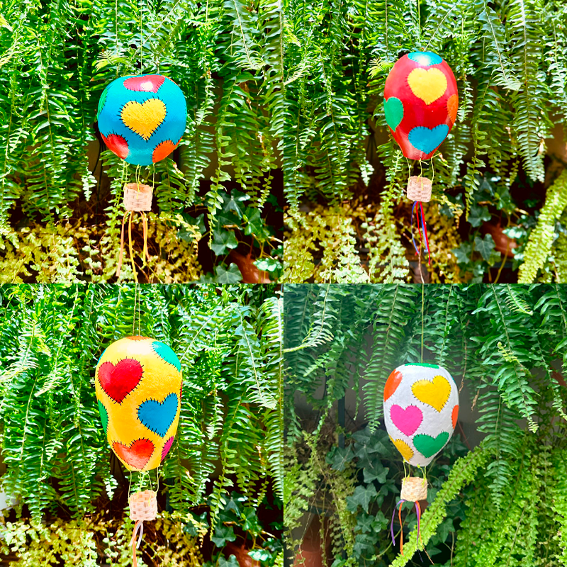 Kit 4x Móbile Balão em Cabaça Coração