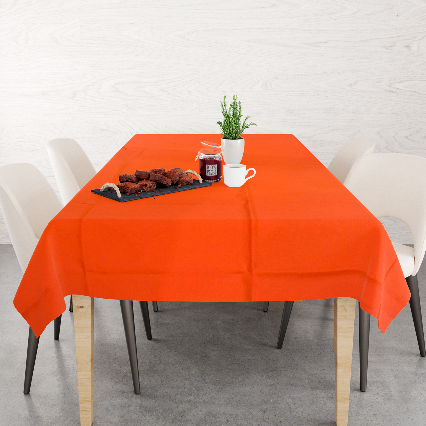 Toalha de Mesa Oxford Laranja Lisa 1,5mx1,5m