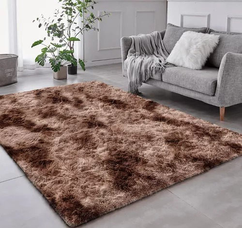 Tapete Peludo Pelúcia Marrom 2,00X2,40m