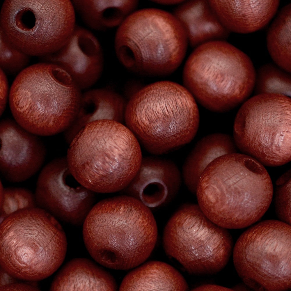 Pacote 100 Bolinhas de Madeira Vermelha