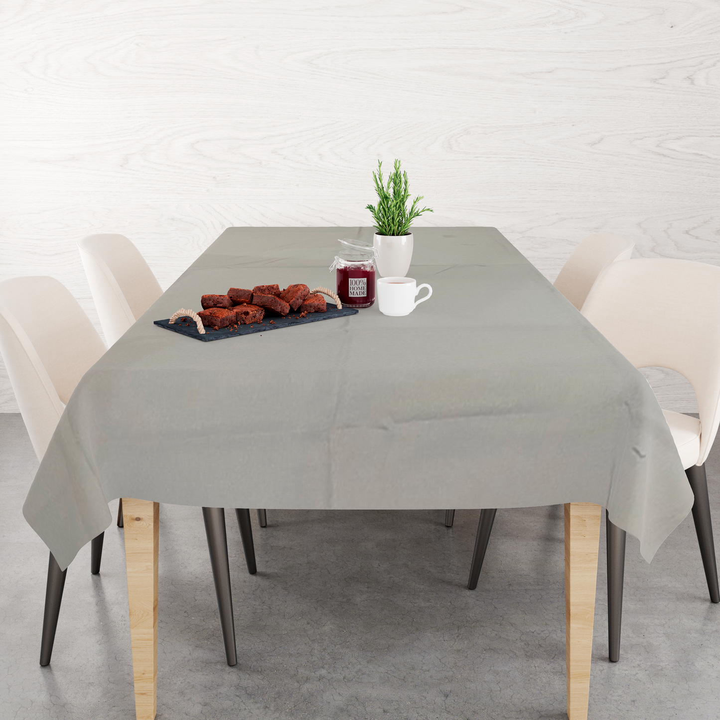 Toalha de Mesa Oxford Bege Lisa 1,5mx1,5m