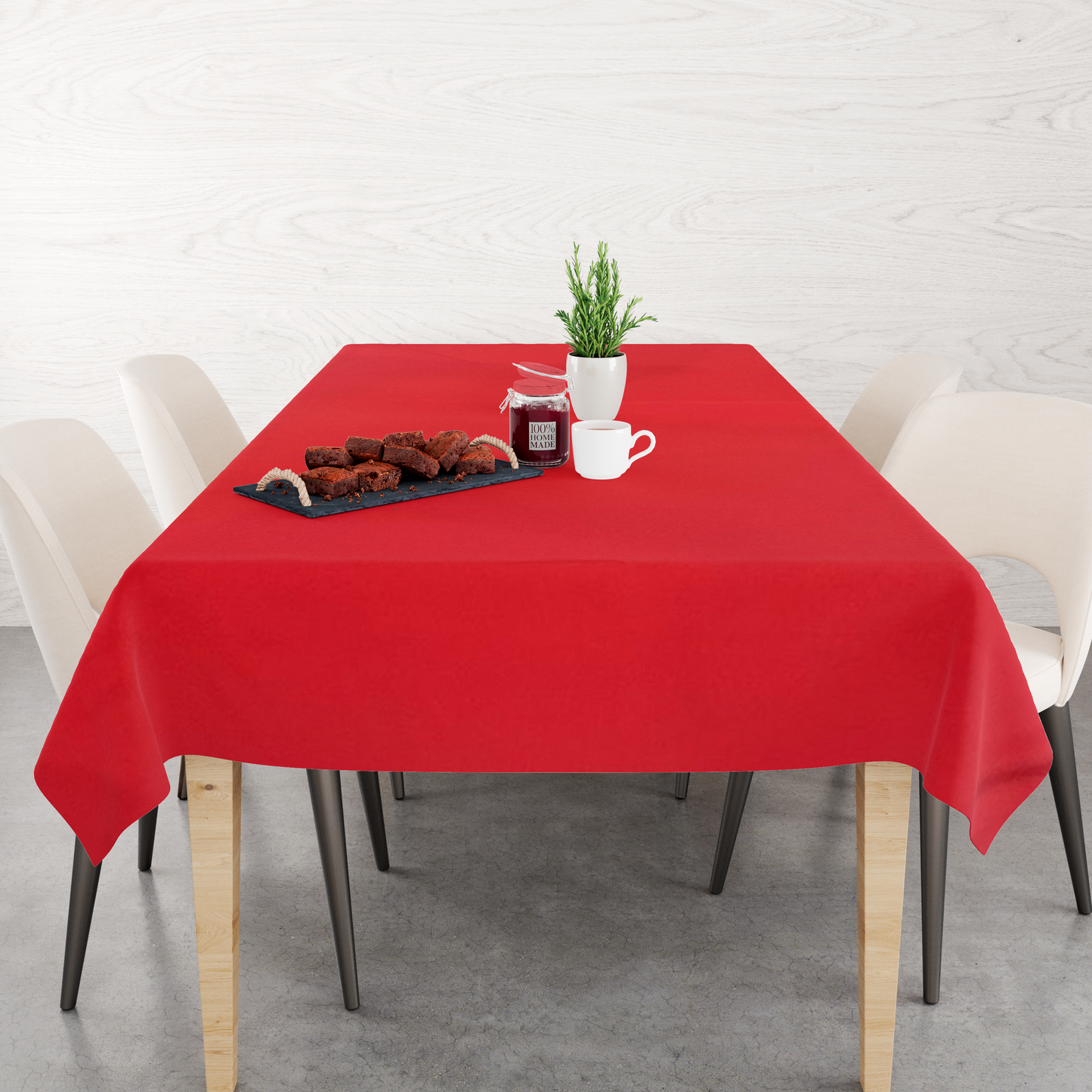 Toalha de Mesa Oxford Vermelha Lisa 1,5mx1,5m