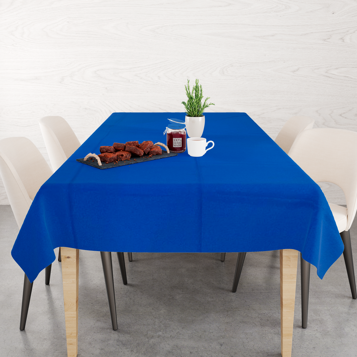 Toalha de Mesa Oxford Azul Lisa 1,5mx2,2m