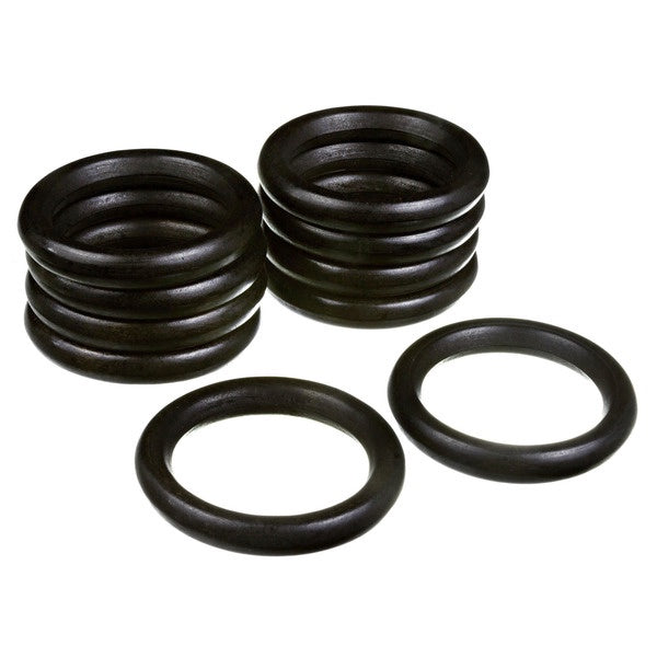 Pacote 100 Argolas Porta Guardanapo de Madeira Simples Preta