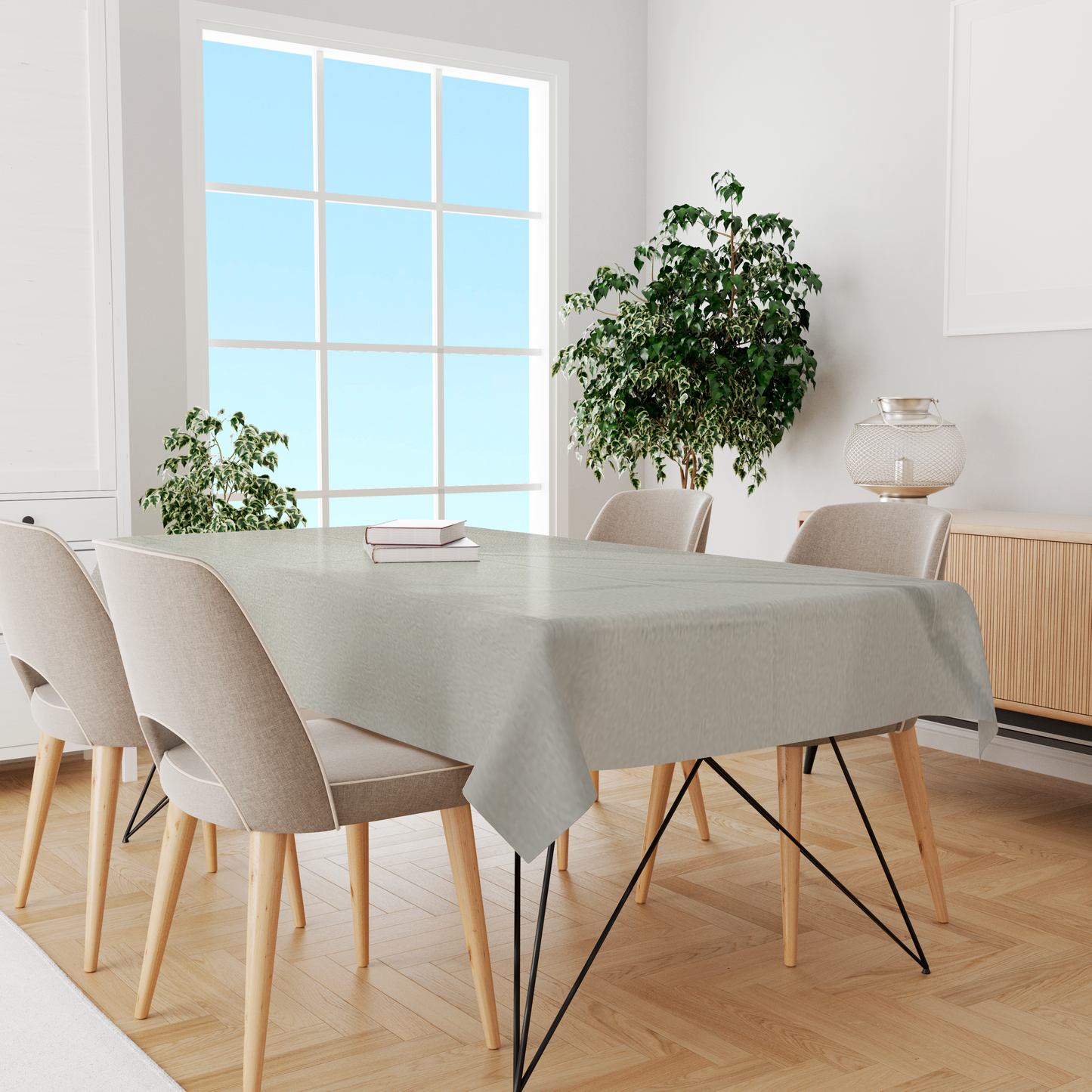 Toalha de Mesa Algodão Nude Lisa 1,5mx2,2m