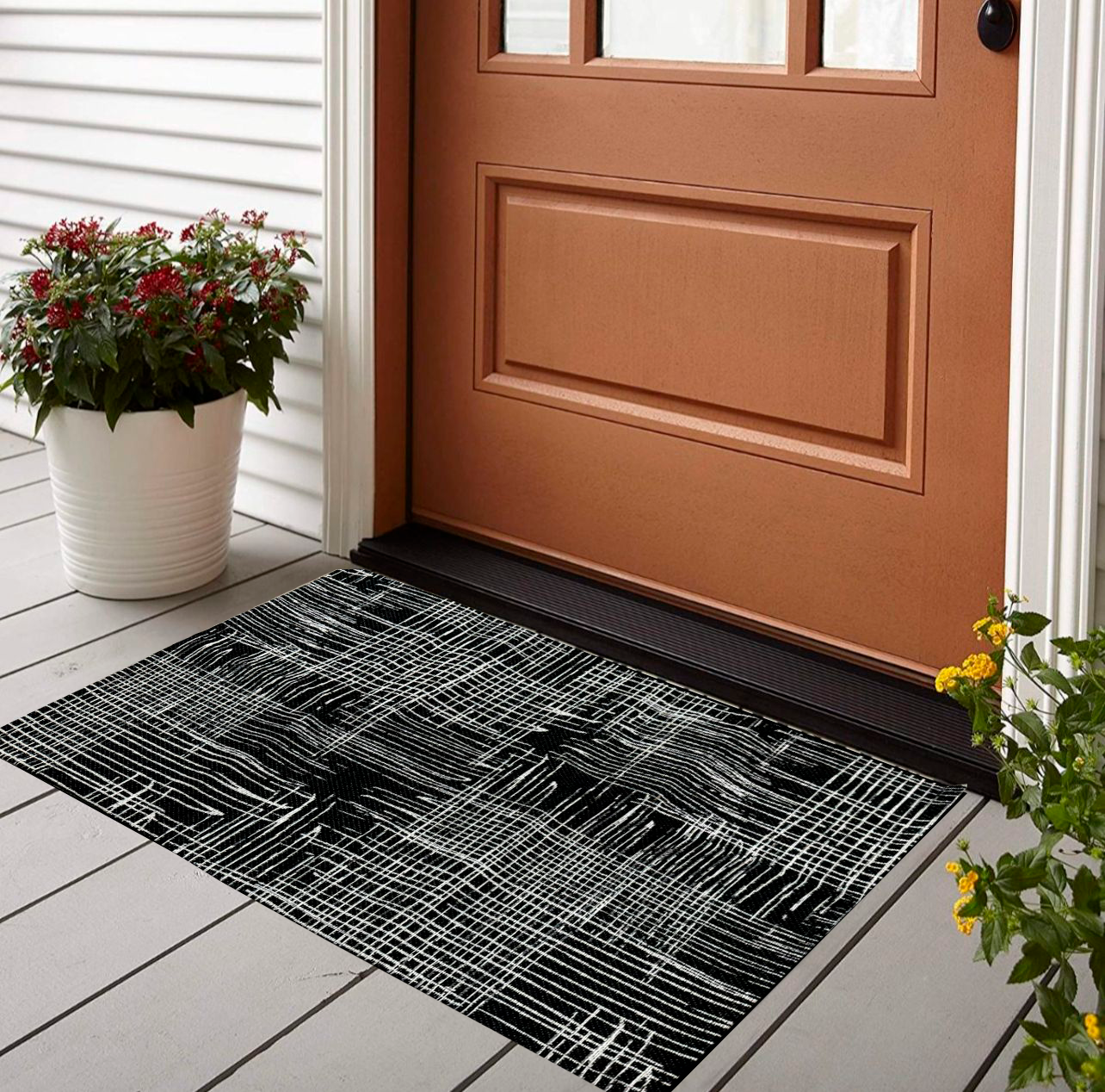 Tapete 42x64cm Antiderrapante Milão Preto