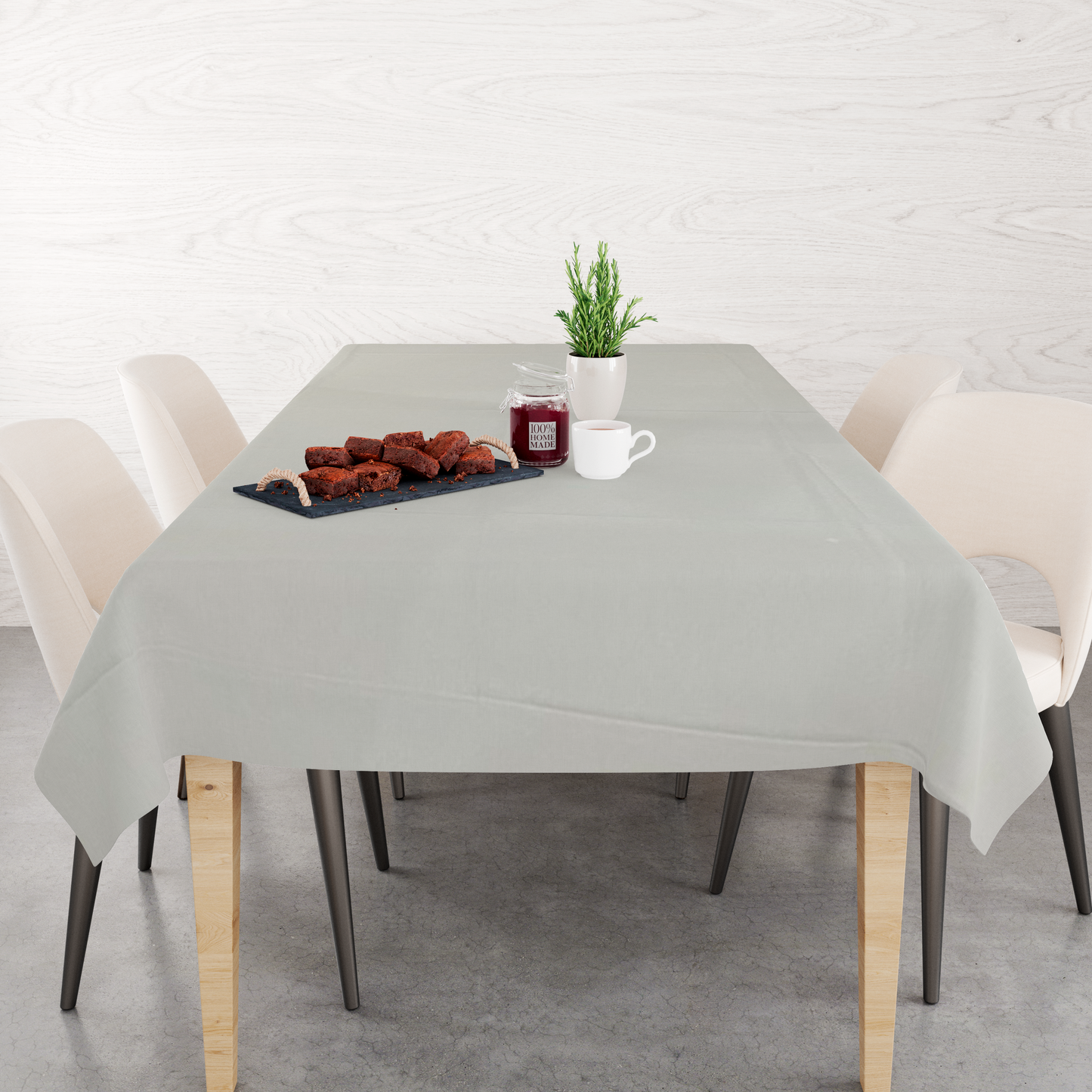 Toalha de Mesa Oxford Cru Off White Lisa 1,5mx2,2m