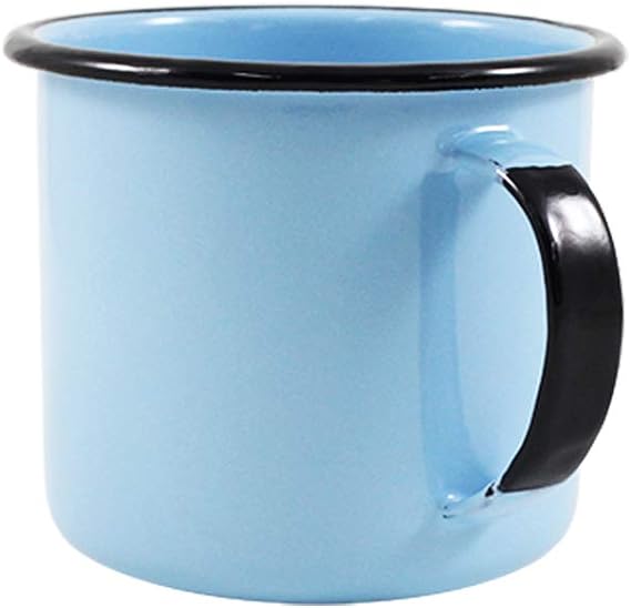 Caneca Esmaltada G Ágata MetalLouça Azul Claro