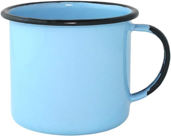 Caneca Esmaltada G Ágata MetalLouça Azul Claro