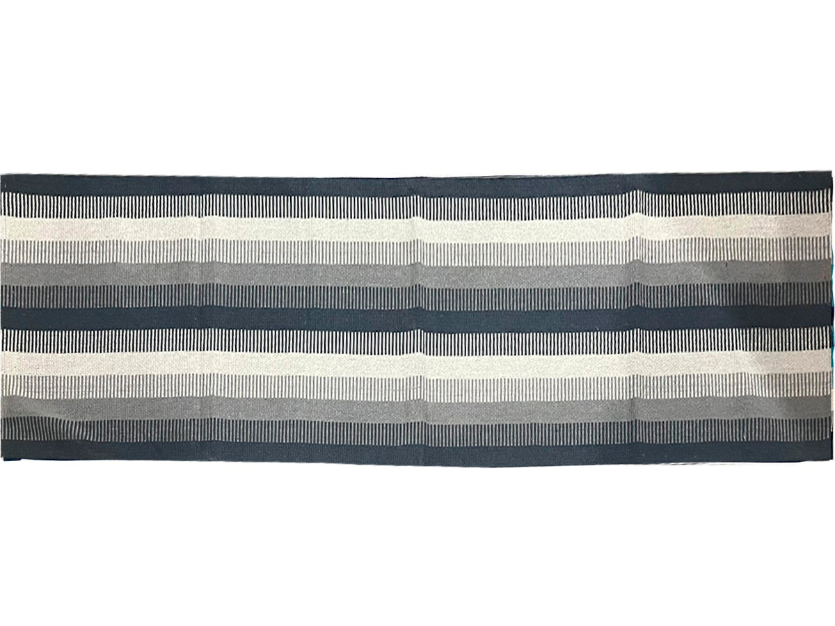 Passadeira em Algodão Listrada Degradê Cinza 3,0m