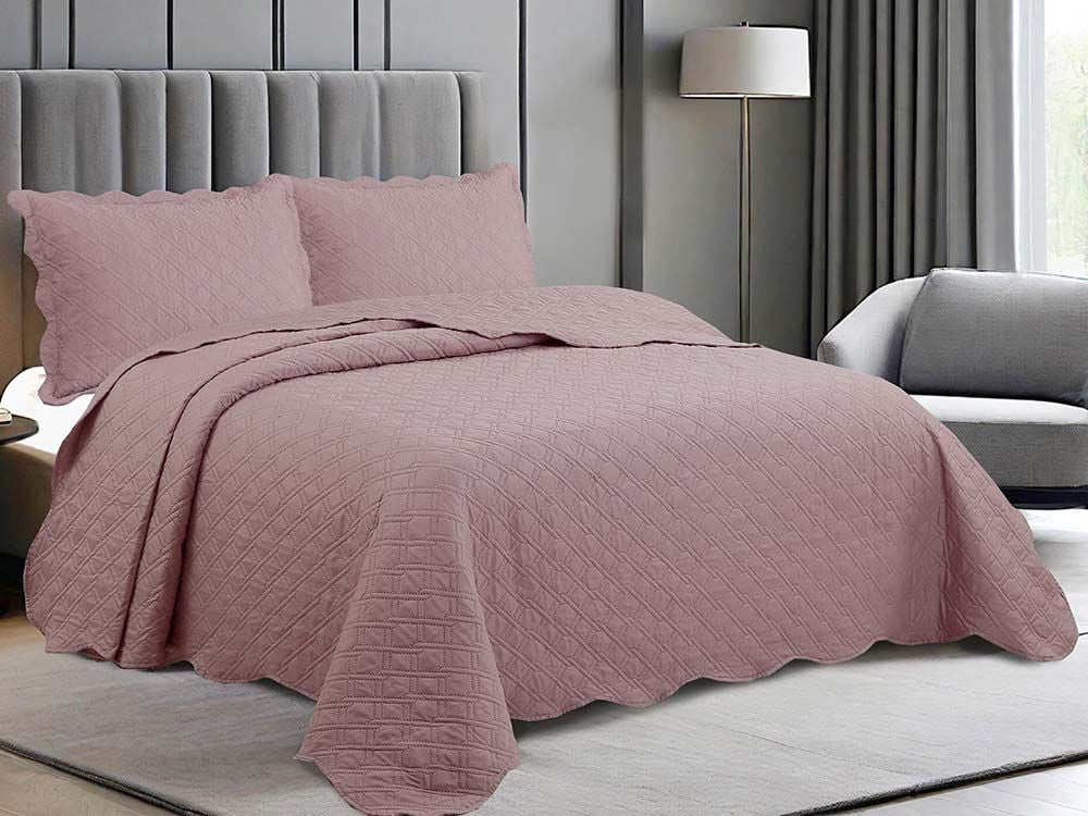 Jogo de Colcha Super King 2,80x3,00m Elos Rosa