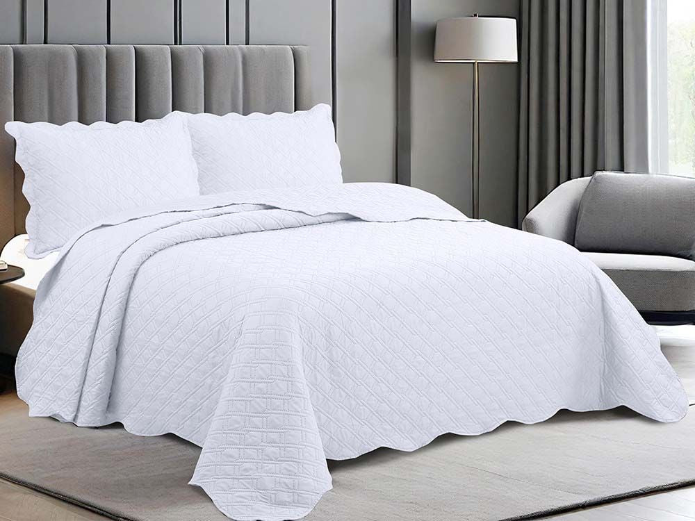 Jogo de Colcha Super King 2,80x3,00m Elos Branca