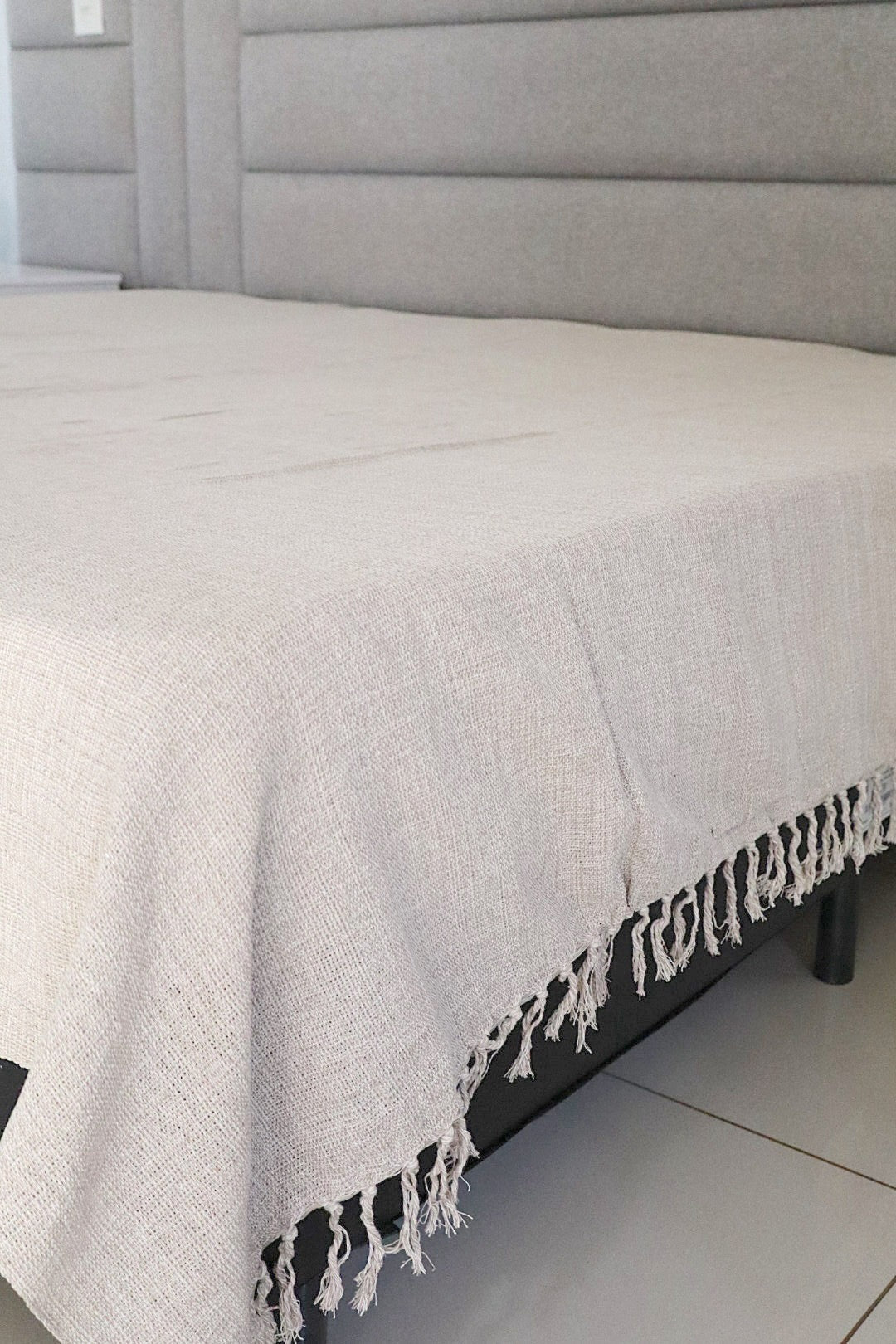 Colcha para Cama Casal 2,20x2,50m Artesanal Bege