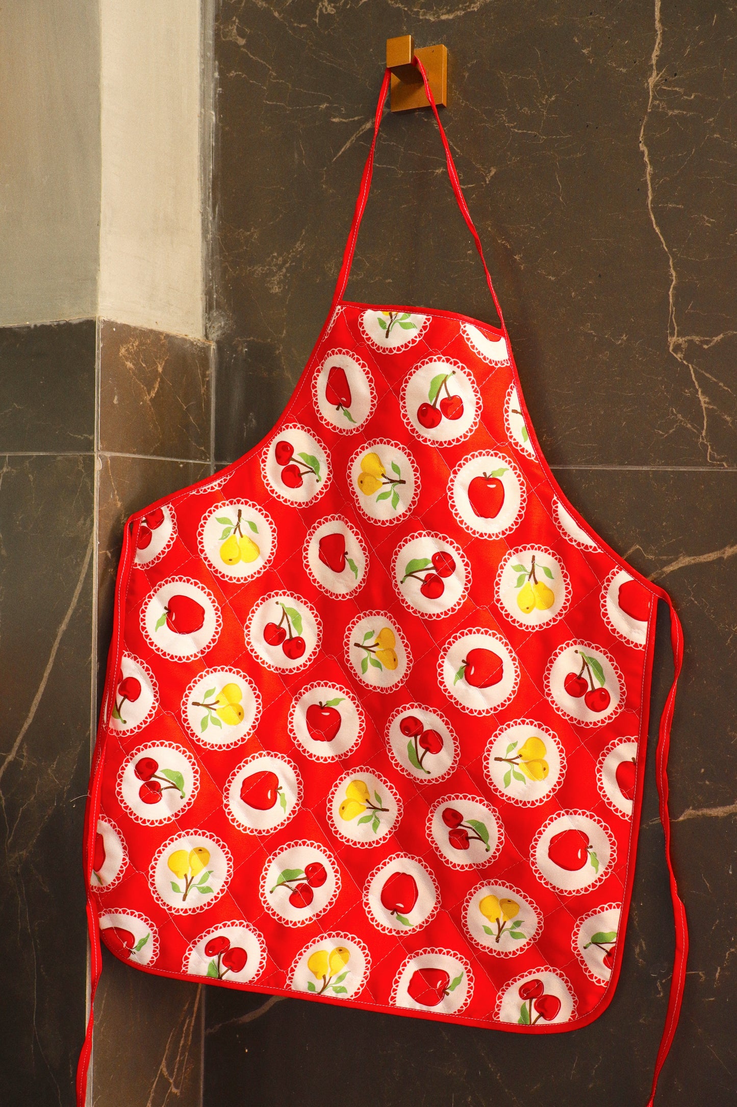 Avental de Cozinha Comum Frutas Vermelho