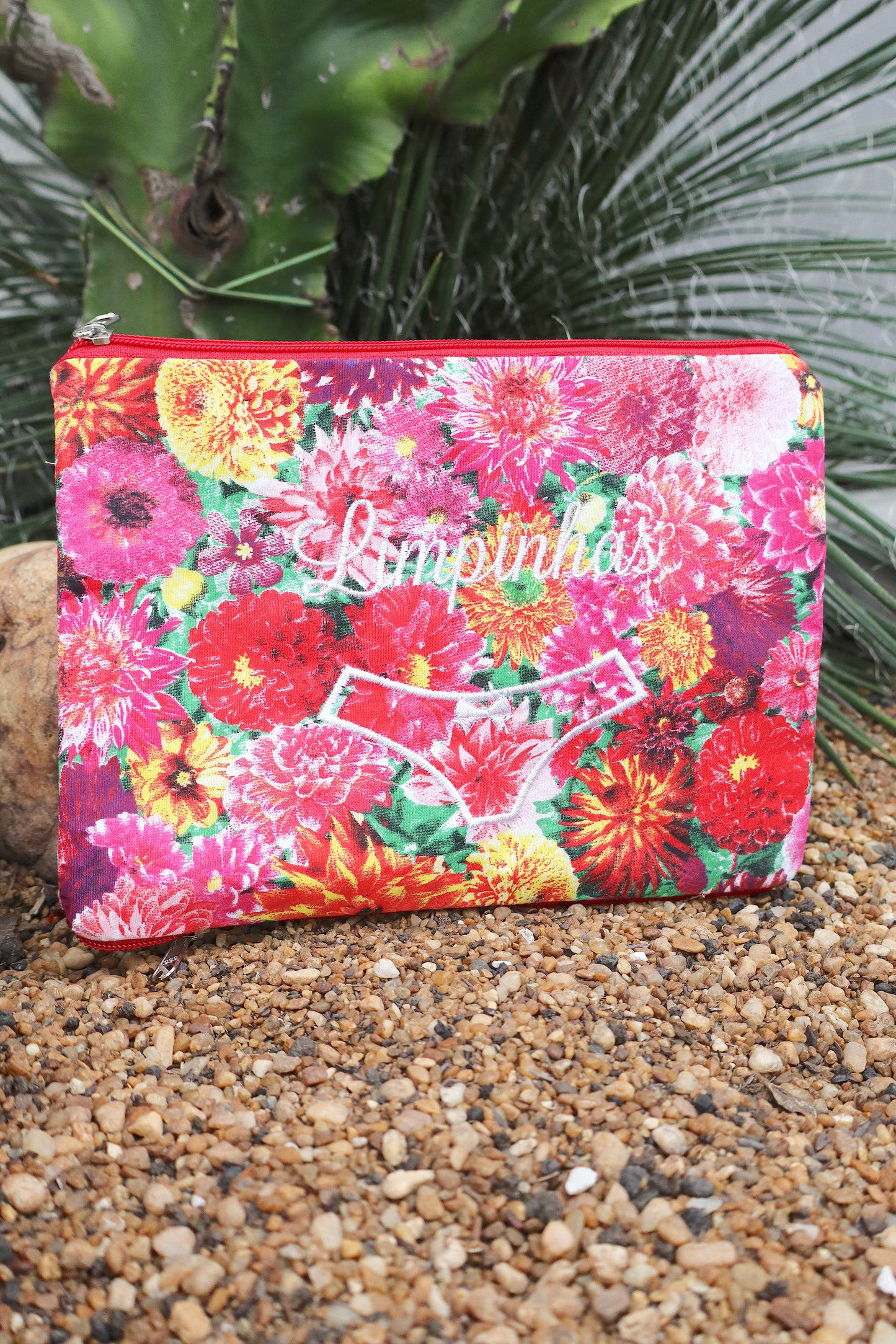 Necessaire Porta Calcinha Limpinha Sujinha P Flores