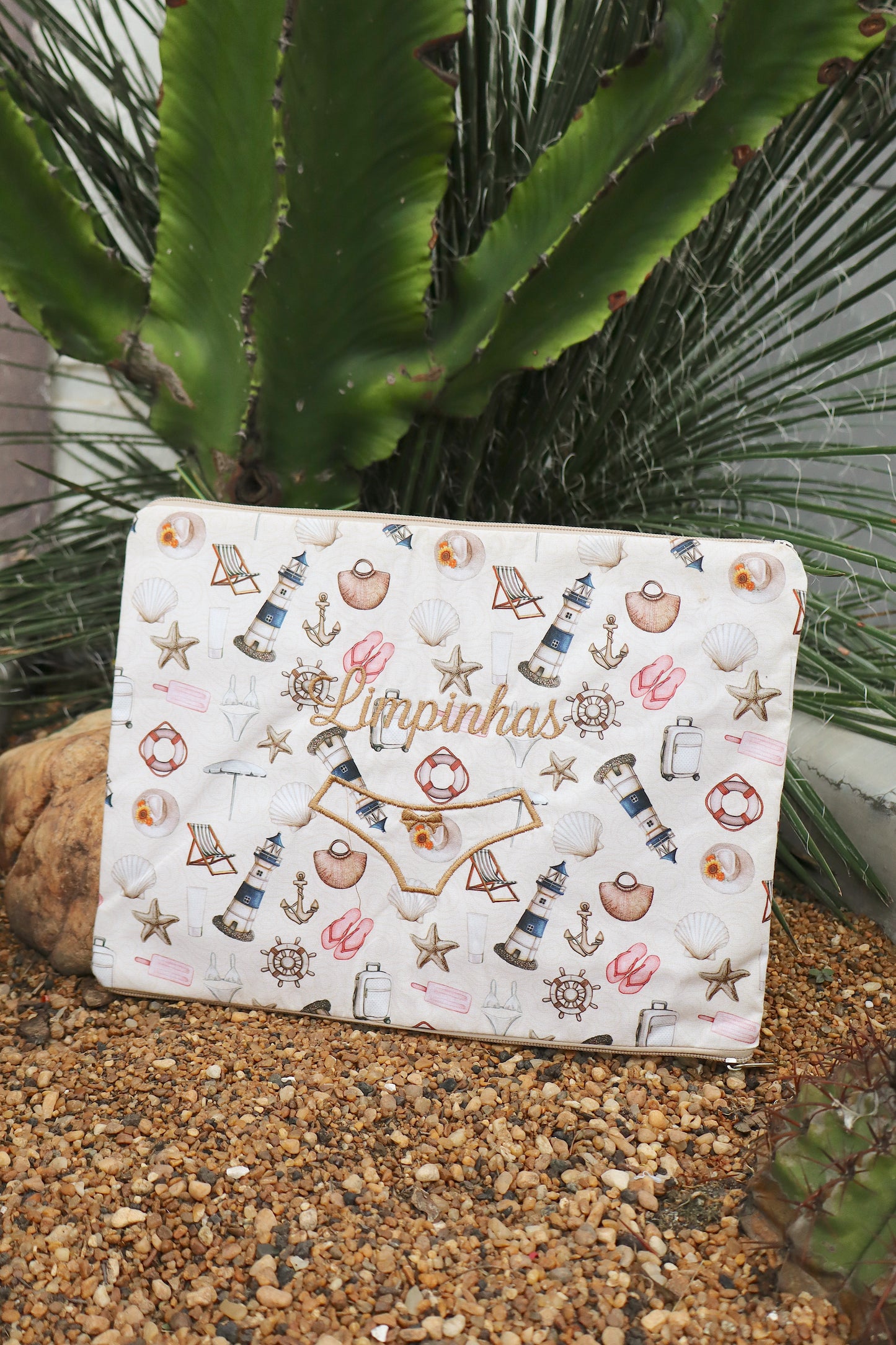 Necessaire Porta Calcinha Limpinha Sujinha G Praia