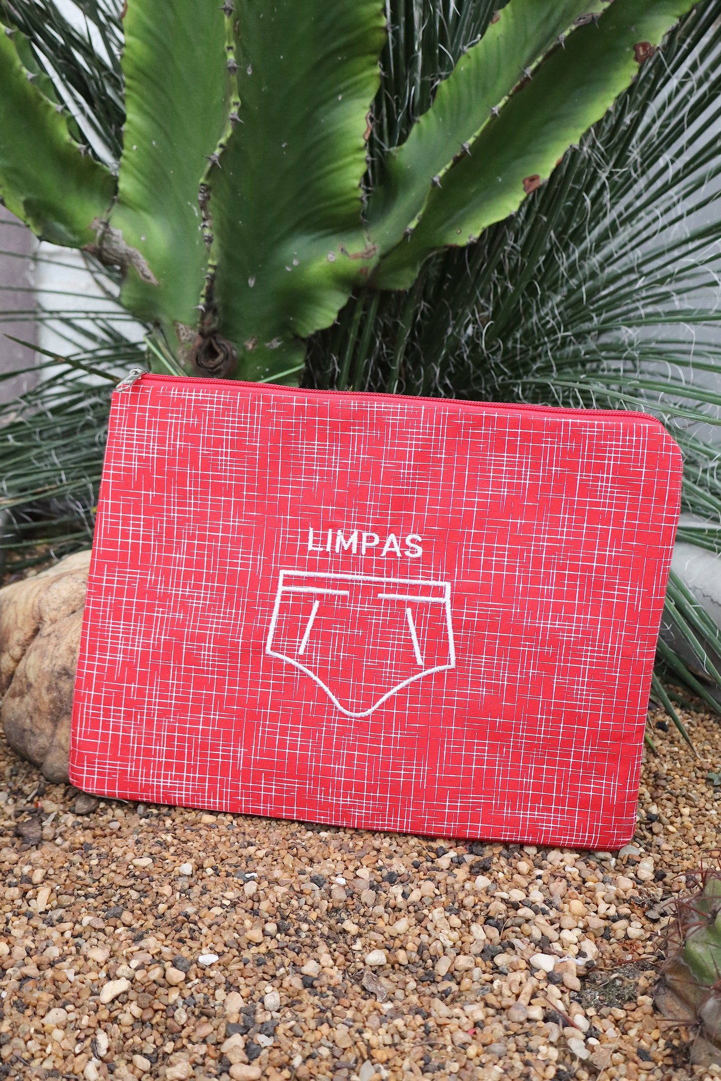 Necessaire Porta Cueca Limpinha Sujinha G Vermelha