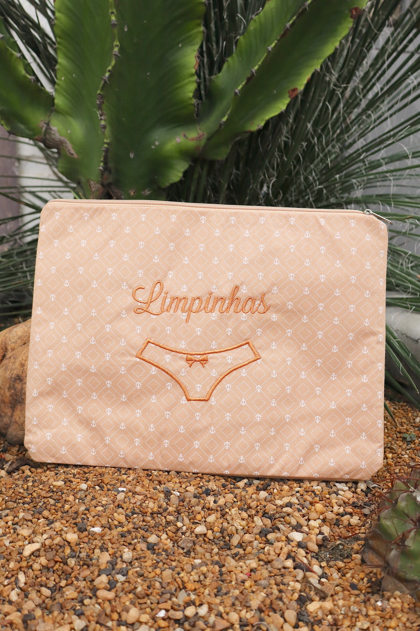 Necessaire Porta Calcinha Limpinha Sujinha G Âncoras