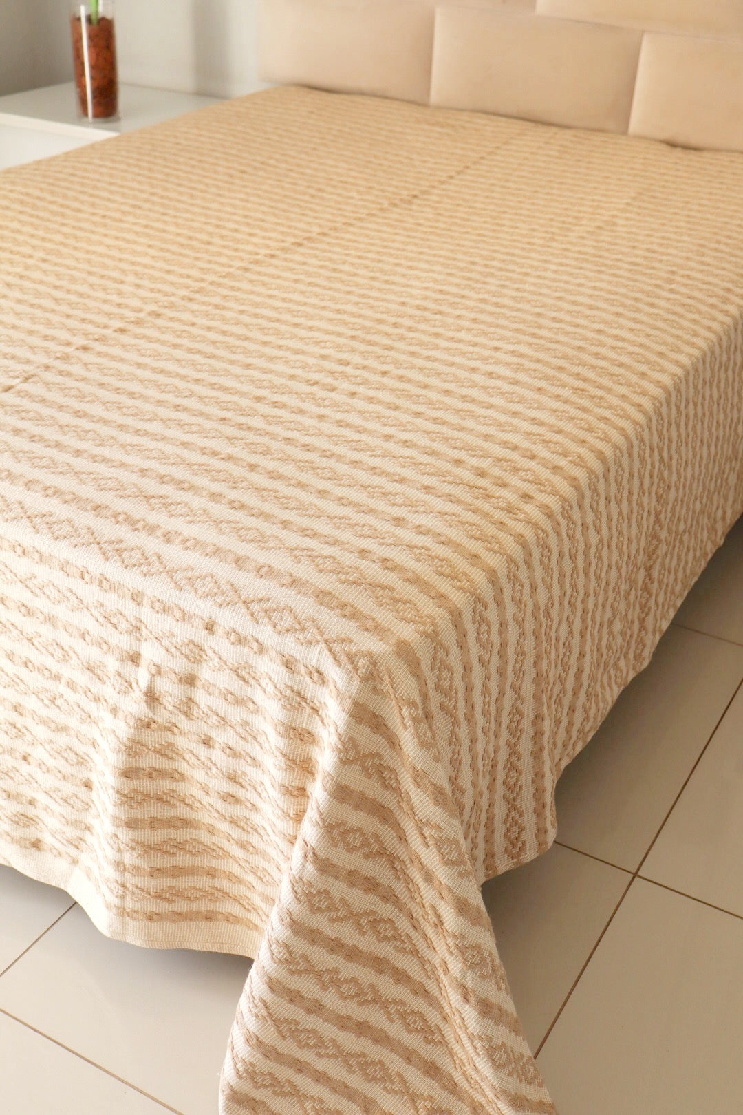 Colcha Casal Riachuelo Cru e Bege 2,10x2,40m