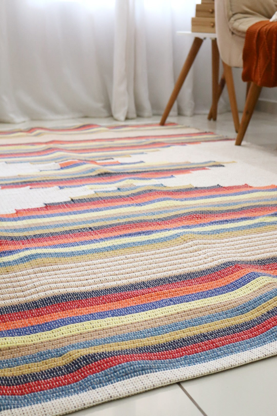Tapete de Bico Linha Trabalhado Colorido 1,50x2,00m