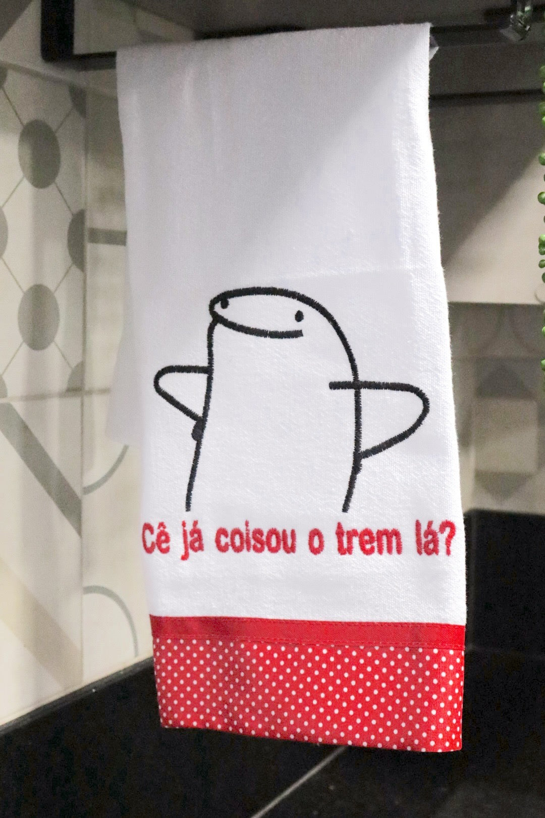 Pano de Prato Frases "Cê já coisou o trem lá?"