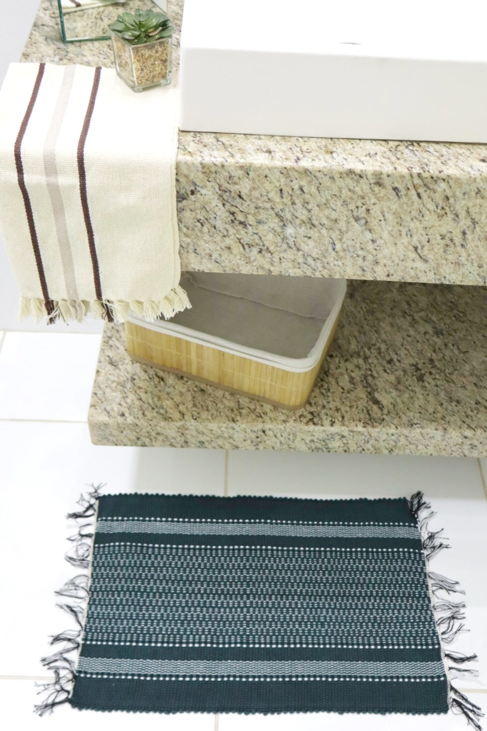 Kit 2 Peças de Lavabo Comum Verde Musgo