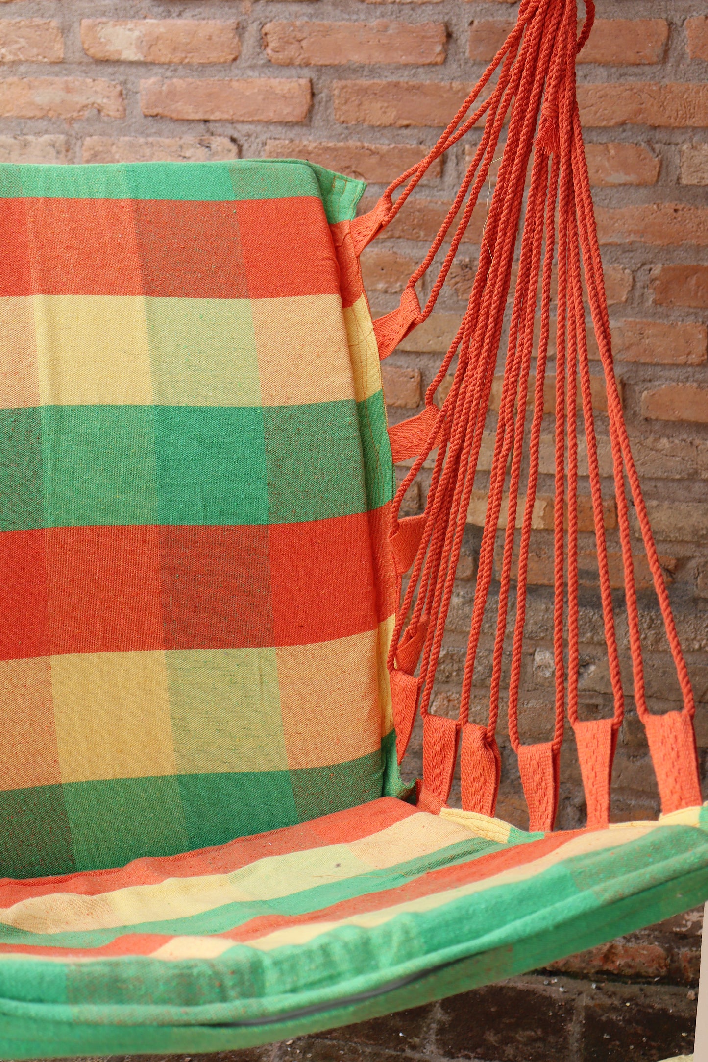 Rede Cadeira De Balanço Comum Laranja e Verde