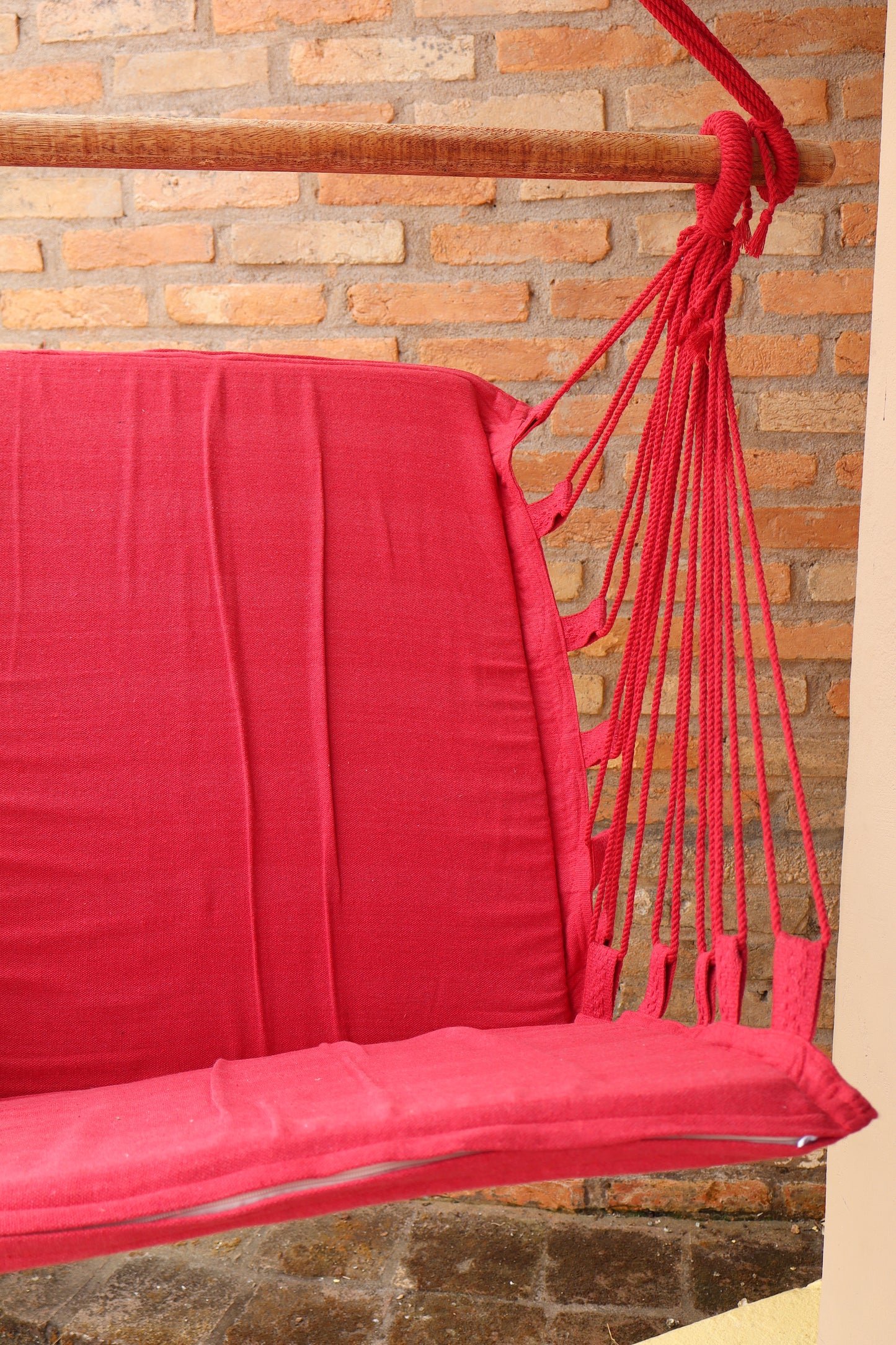 Rede Cadeira De Balanço Comum Vermelha Lisa