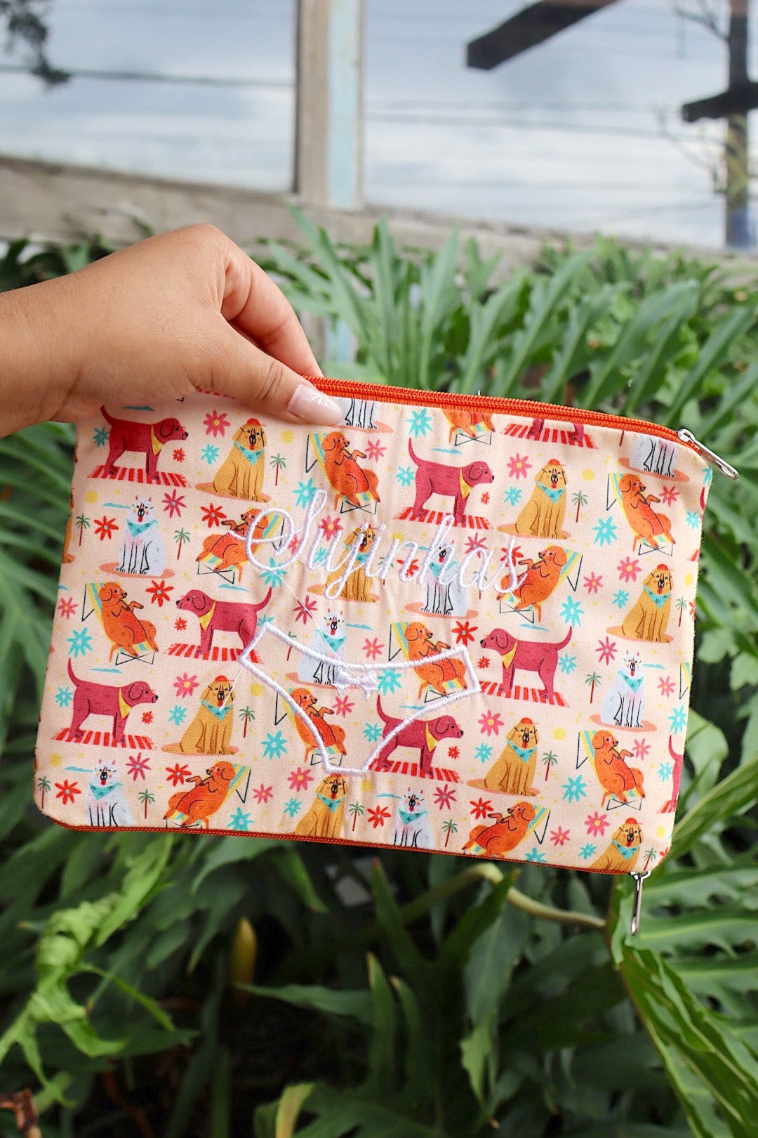 Necessaire Porta Calcinha Limpinha Sujinha P Cachorros Laranja