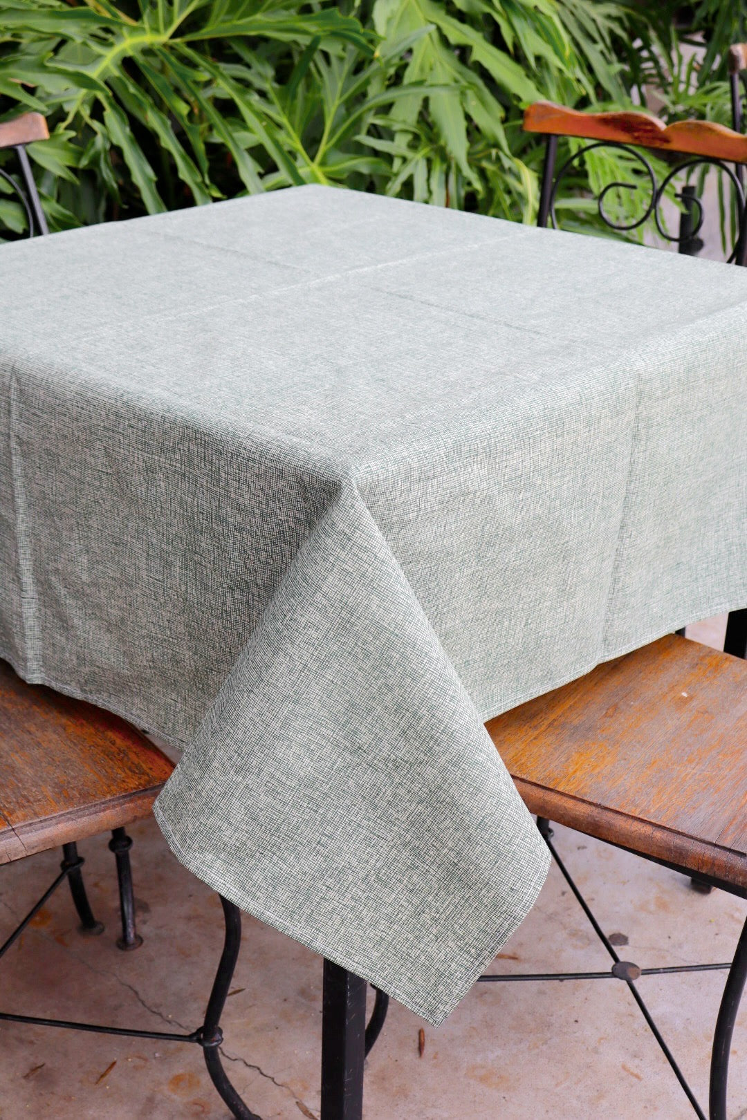 Toalha de Mesa Impermeável Mesclada Verde 1,45mx1,5m