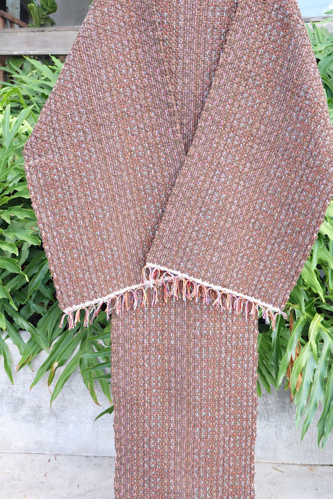 Jogo De Passadeira Coroa Malha Marrom