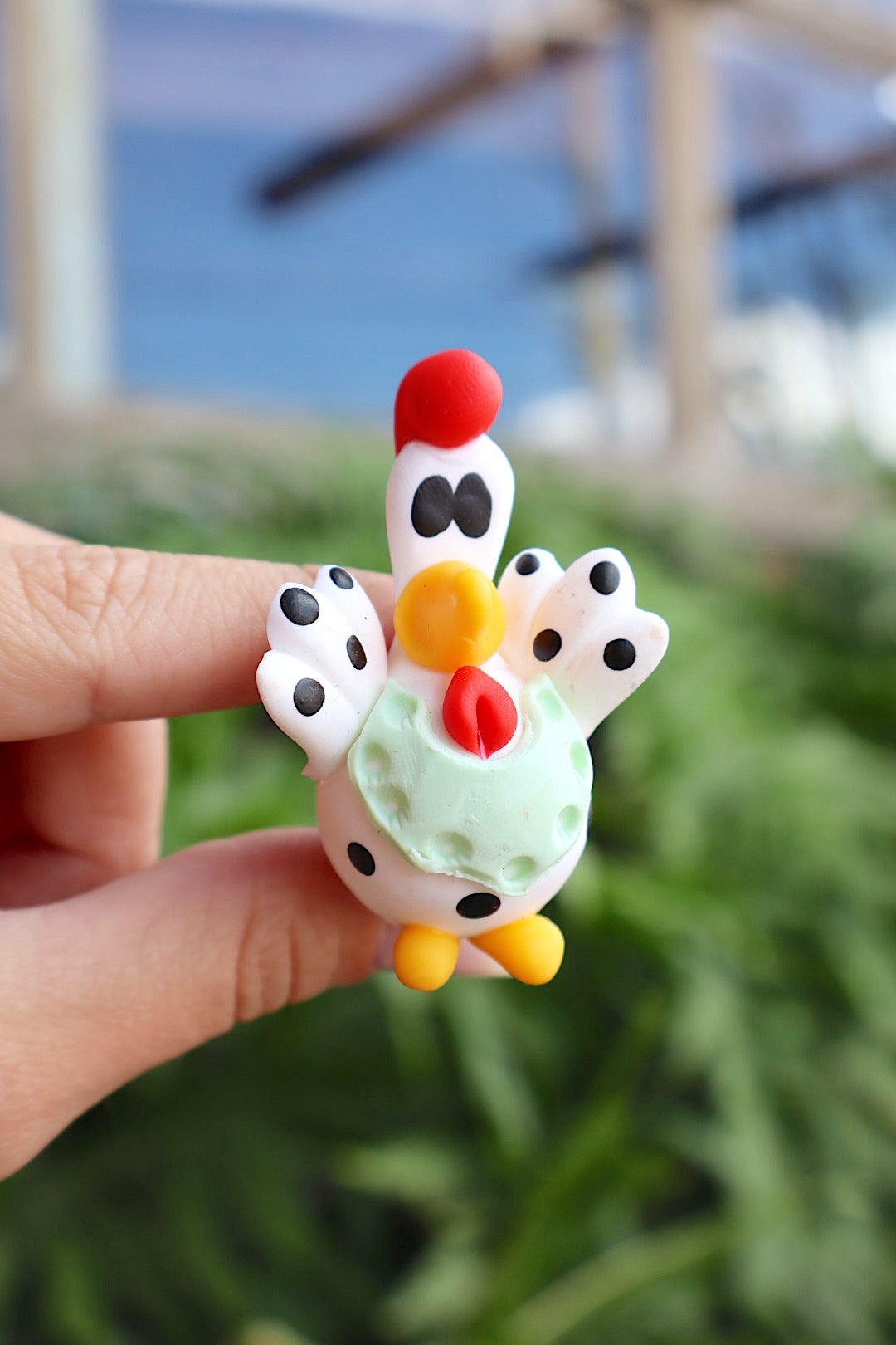 Ímã de Geladeira Galinha Avental