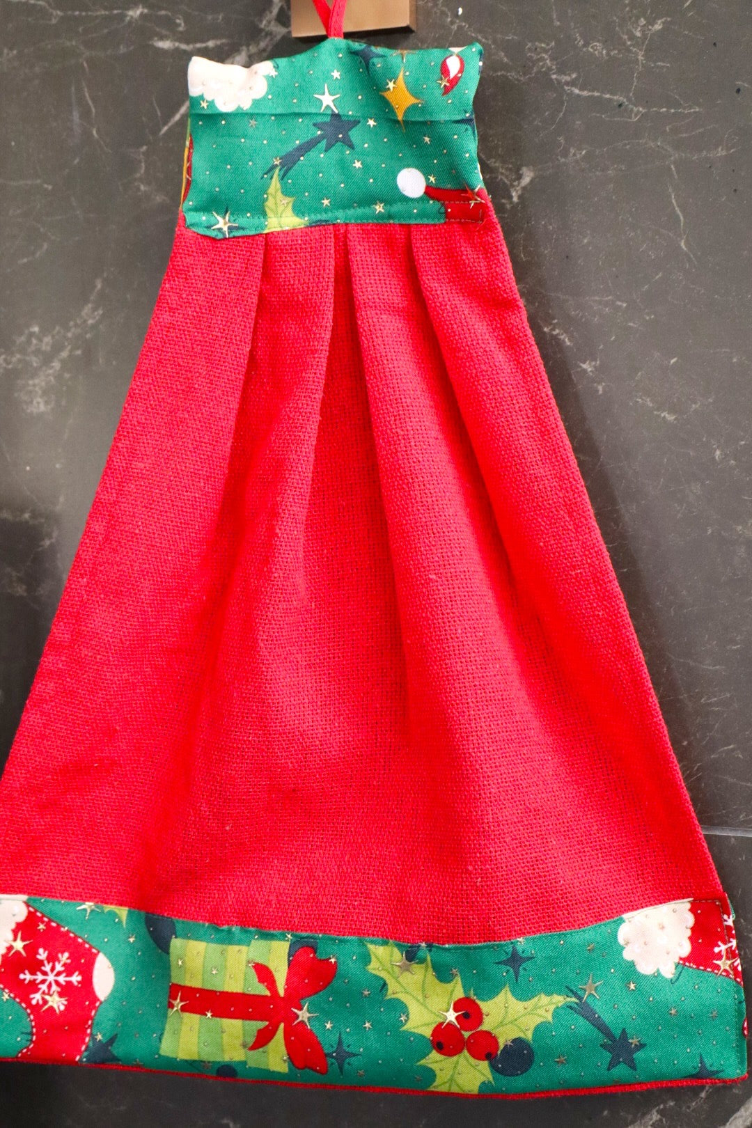 Bate Mão Algodão Natal Vermelho