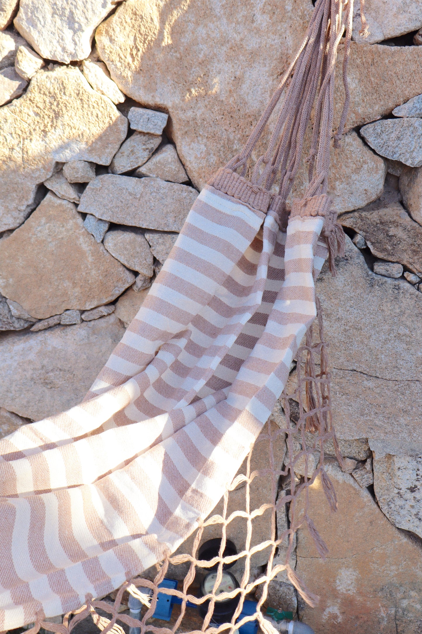 Rede Infantil para Bebês / Rede para Pets Bege Listrada