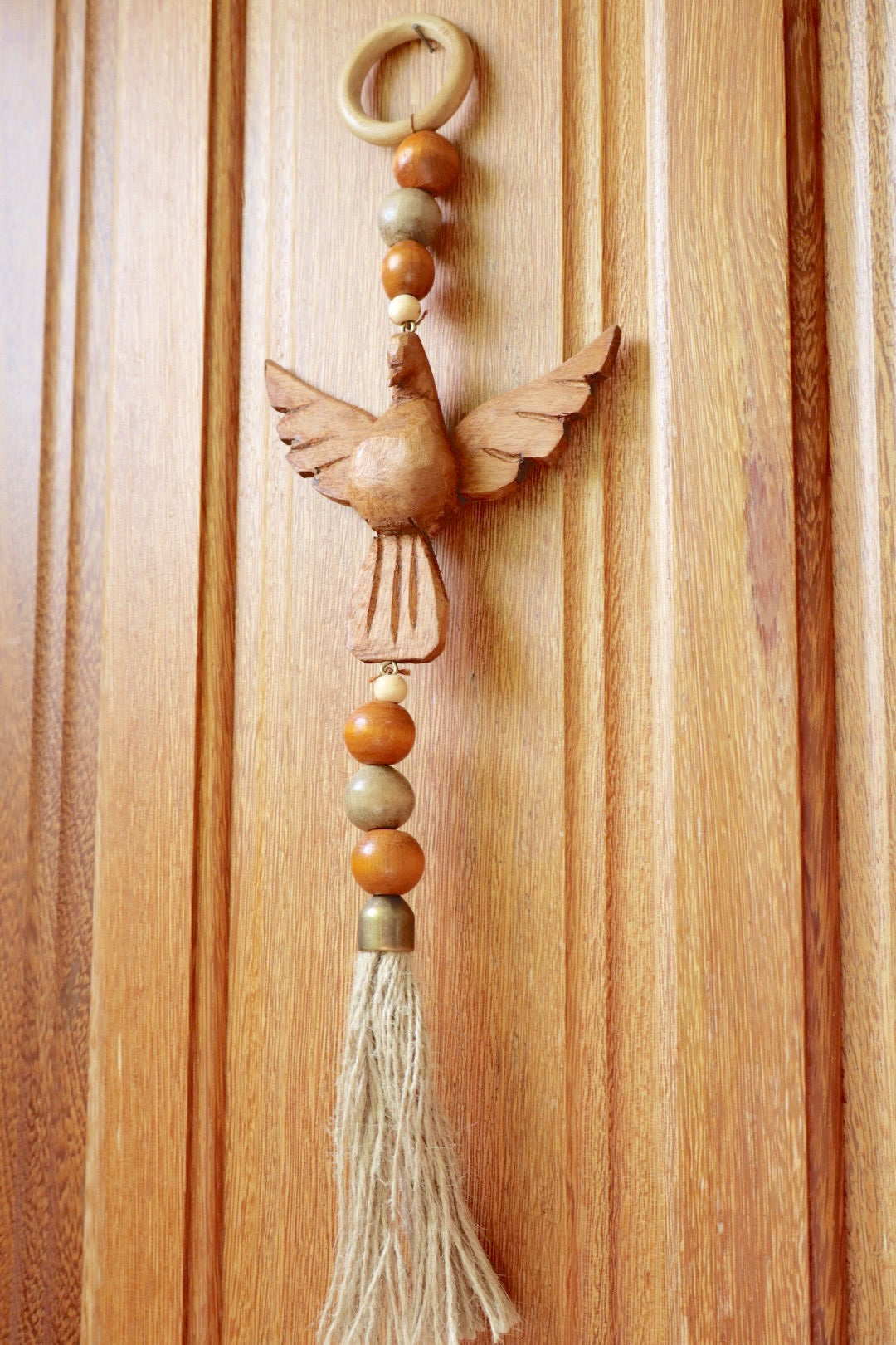 Enfeite de Porta / Divino Decorativo com Argola Divino Tons Terrosos