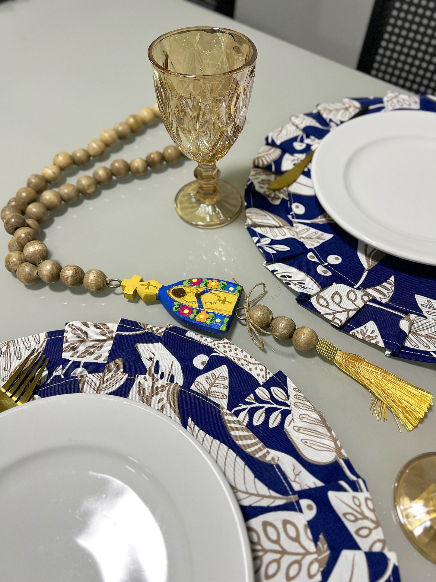 Colar / Terço de Mesa Decorativo Nossa Senhora Aparecida