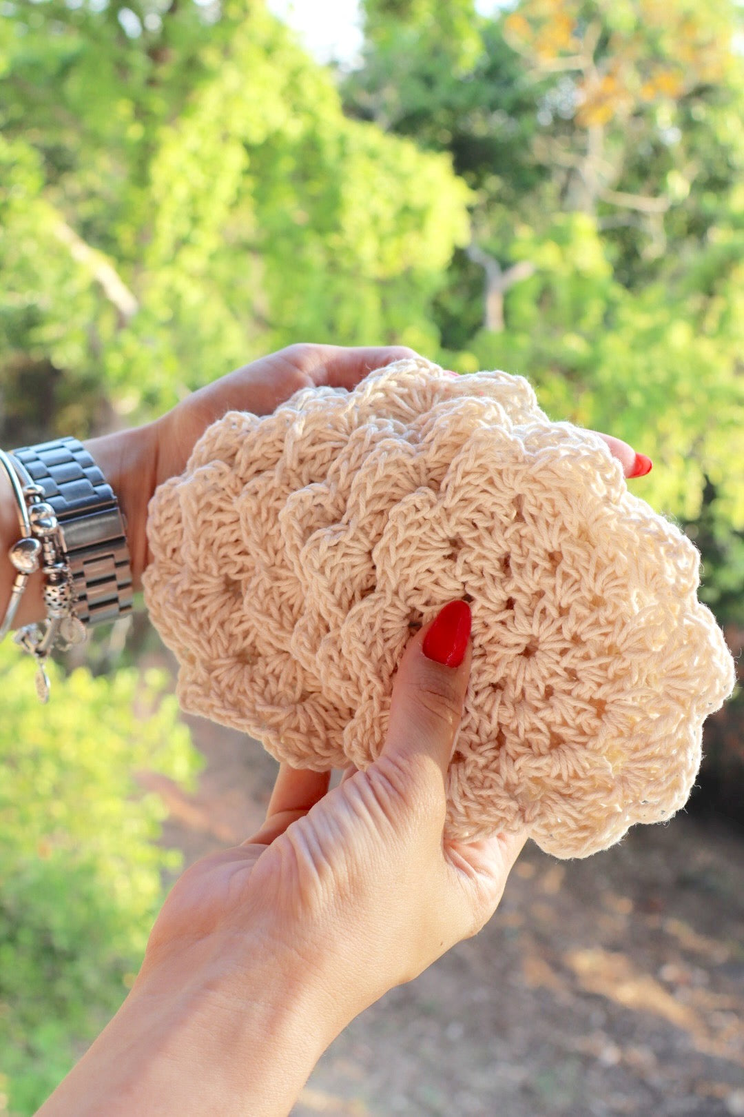 Kit 6 Porta Copos / Descanso Para Copos Crochê Cru