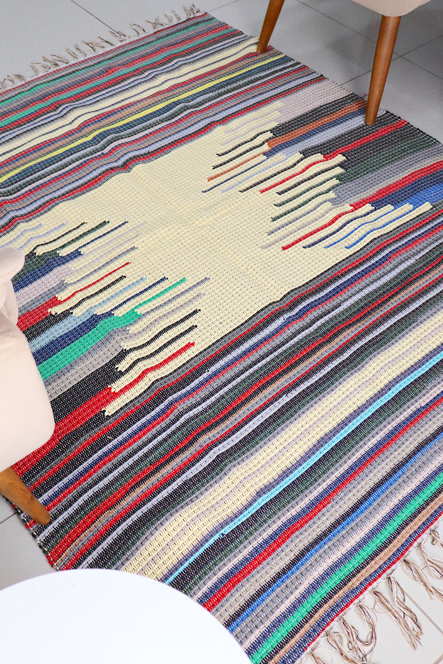 Tapete de Bico em Malha Amarelo 1,50x1,50m