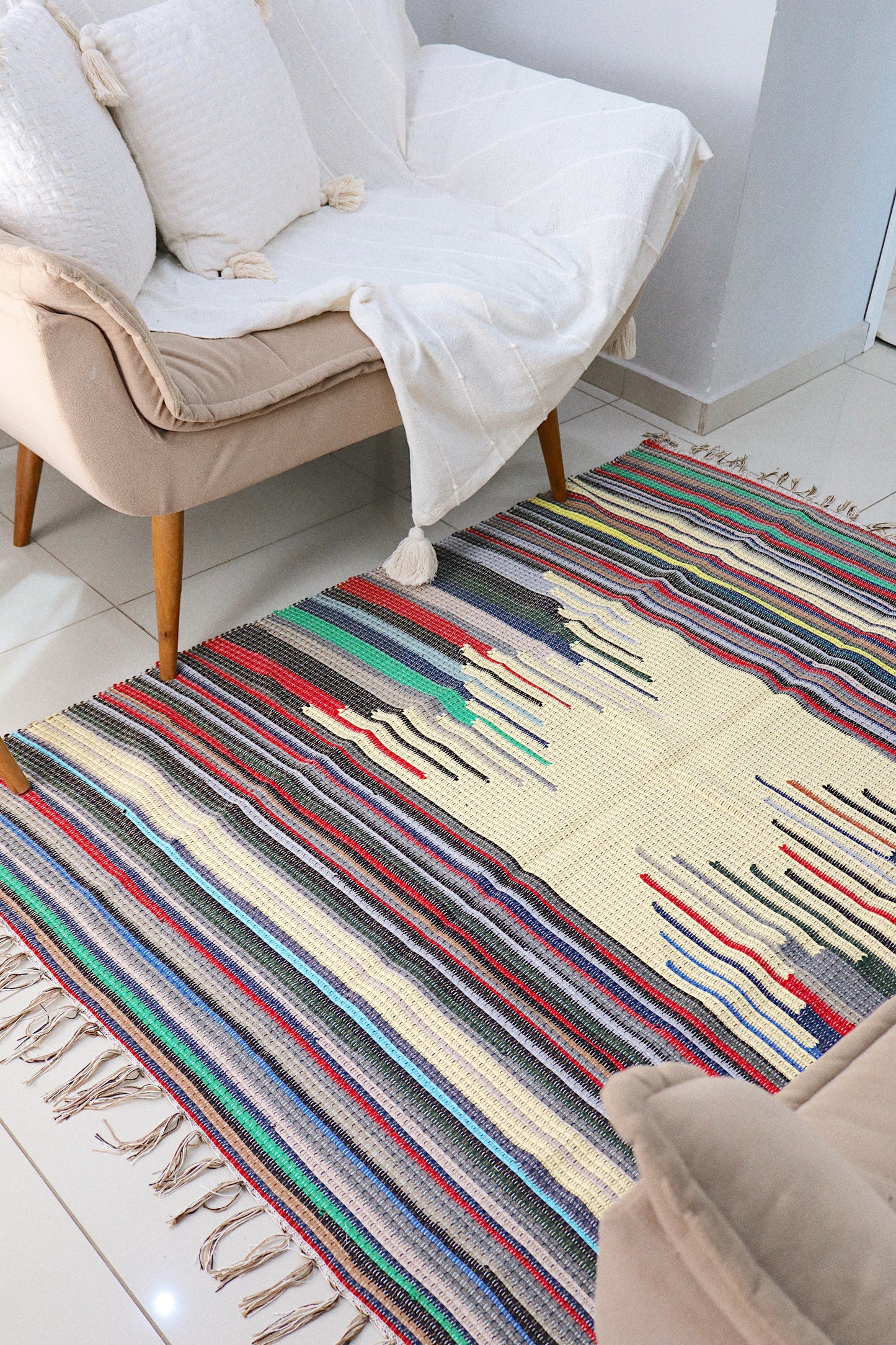 Tapete de Bico em Malha Amarelo 1,50x1,50m