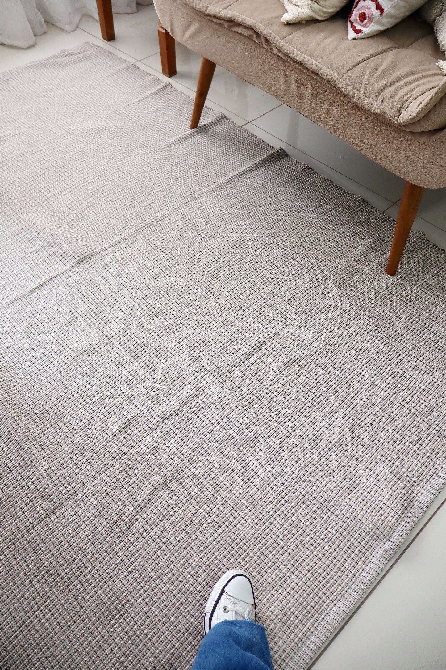 Tapete em Linha Mesclado Bege 1,50x2,00m