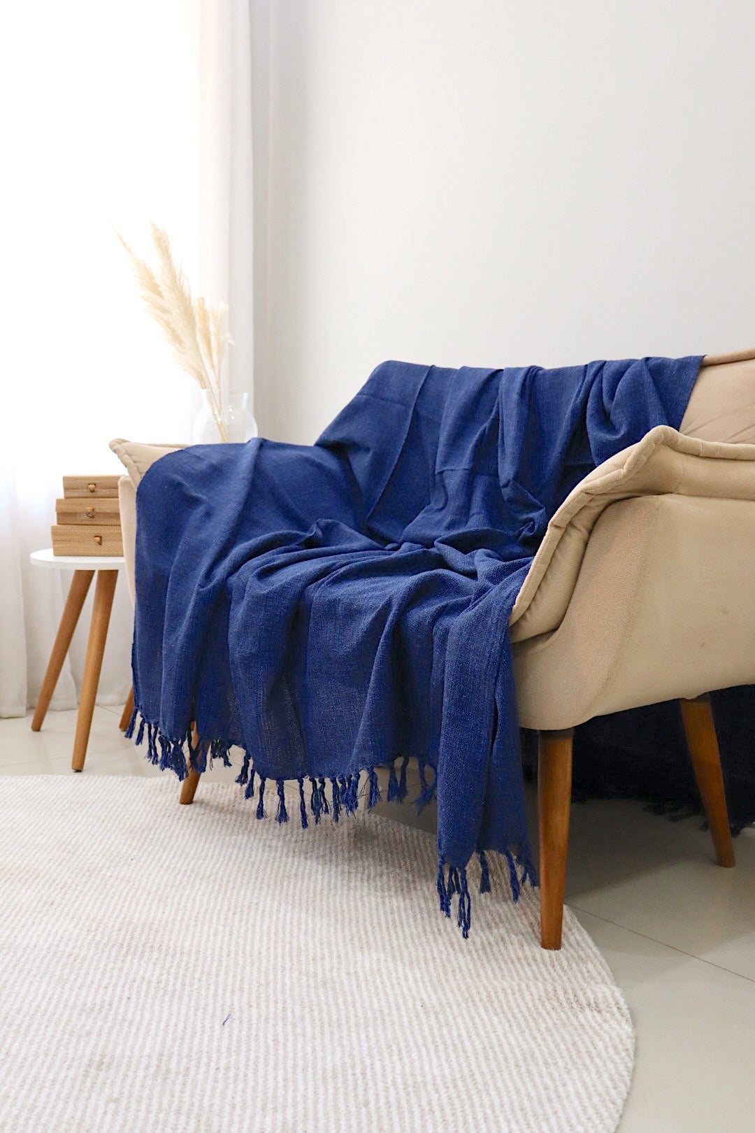 Manta para Sofá Básica Gigante Casal Azul Escuro 1,80x2,20m