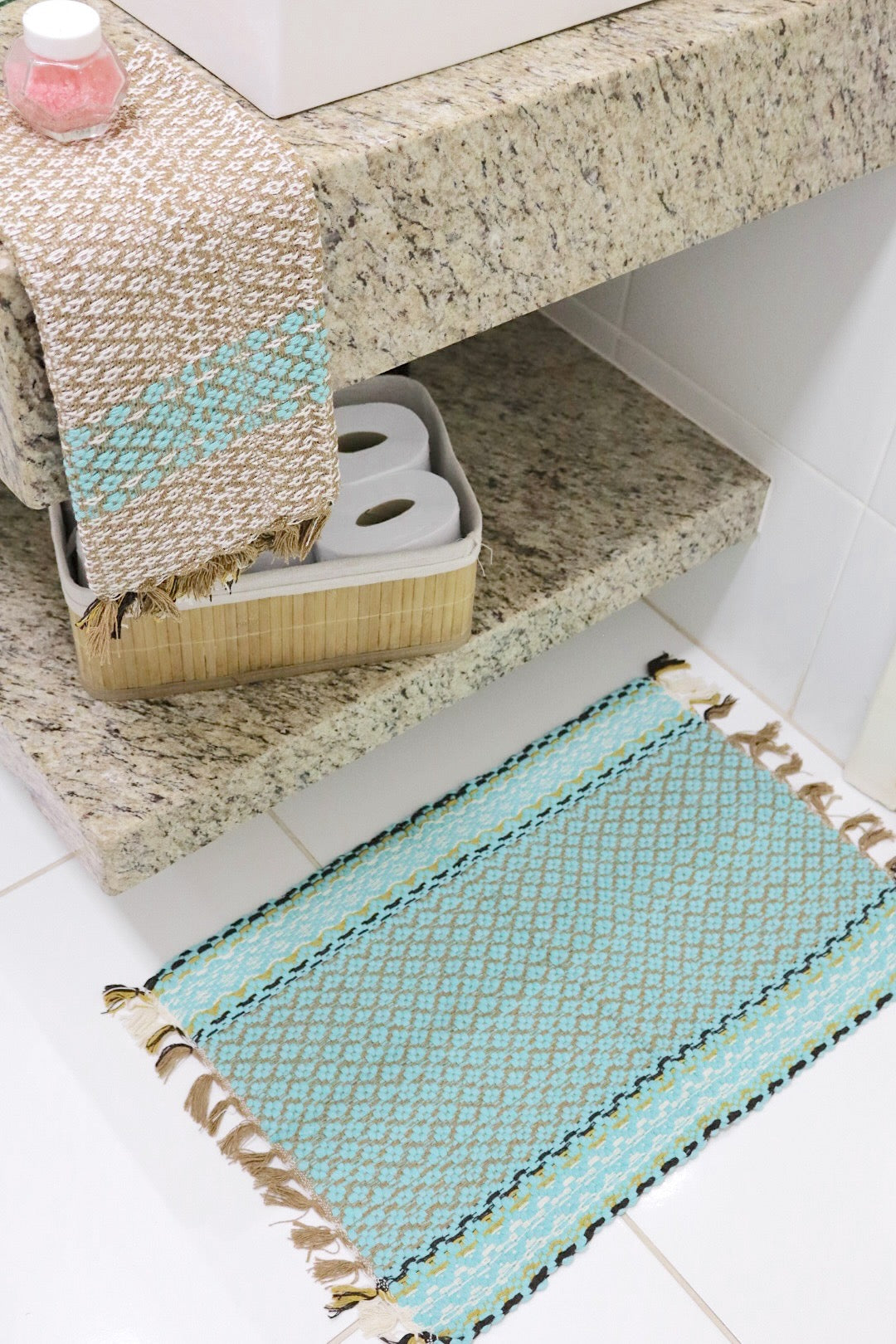 Kit 2 Peças de Lavabo Coroa Verde Tifanny