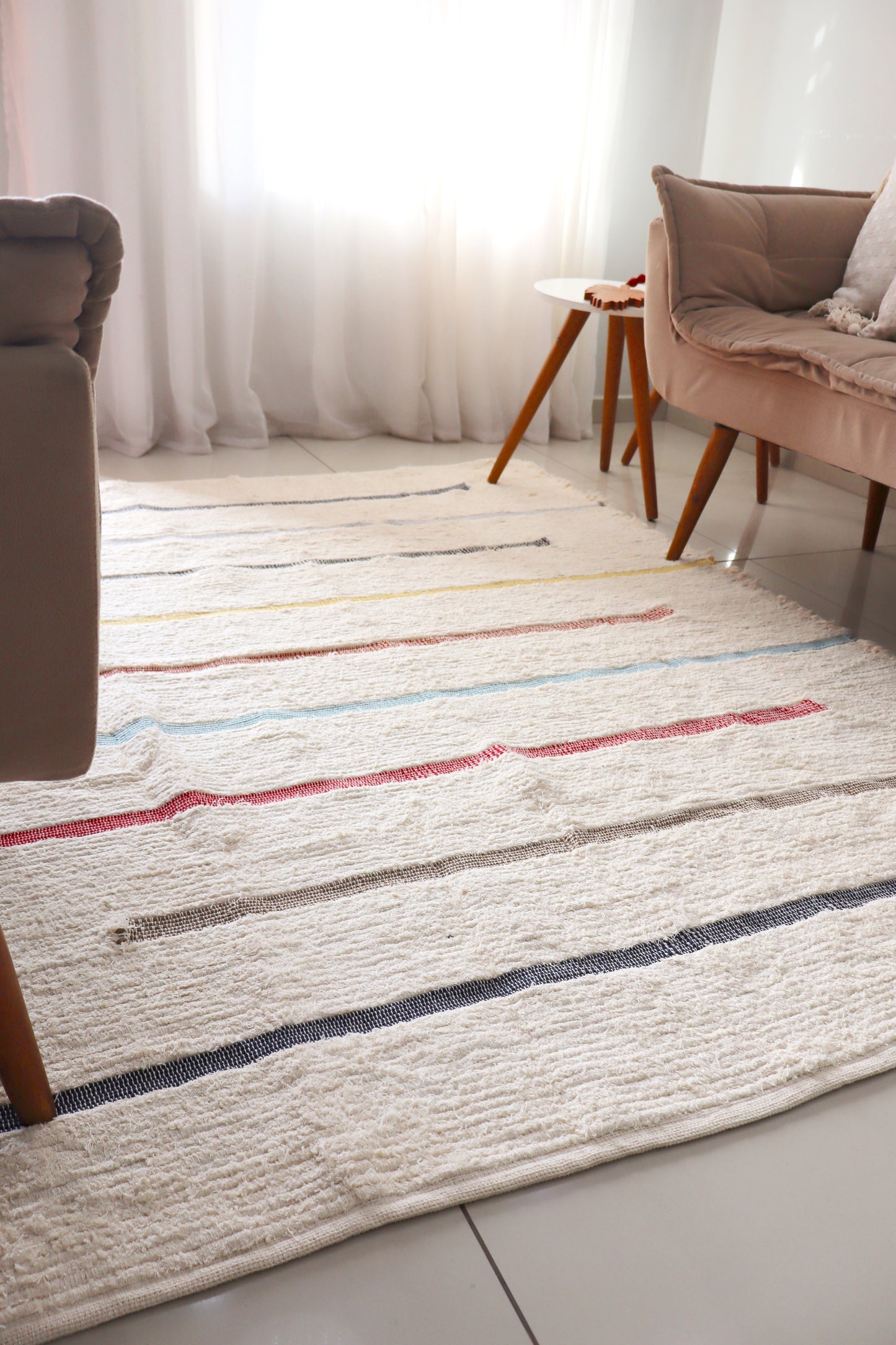 Tapete Algodão Bordado Napoli Colors Chic 1,50x2,00m
