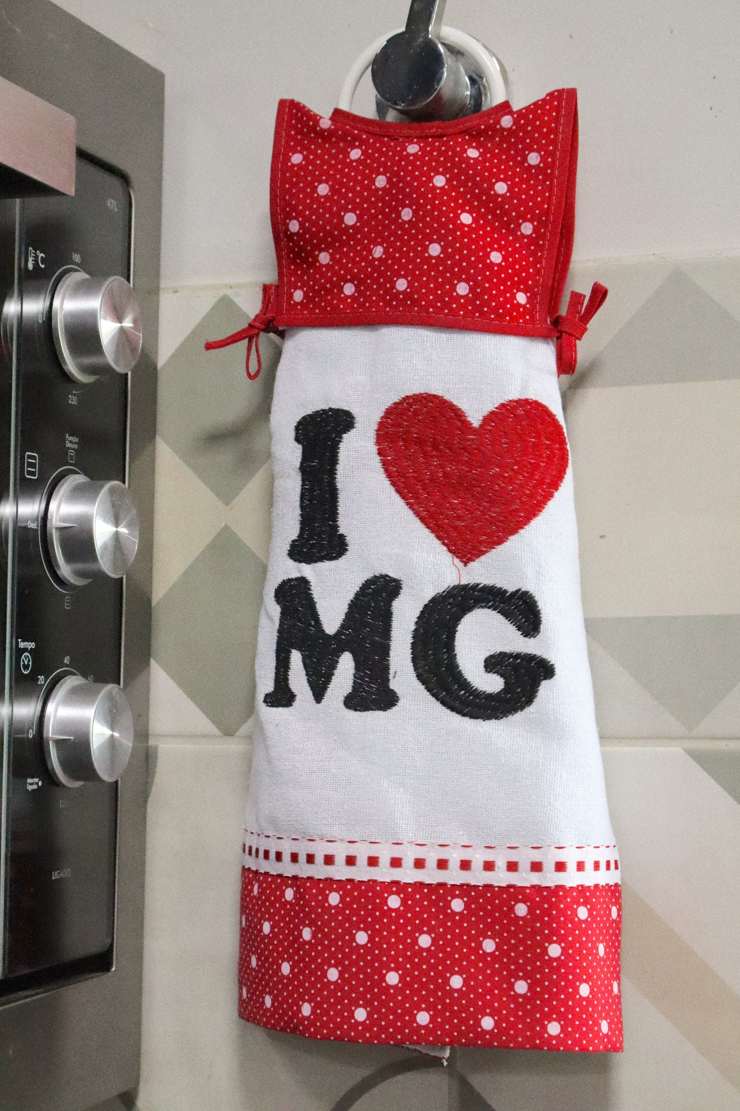 Bate Mão Algodão Argola I Love MG