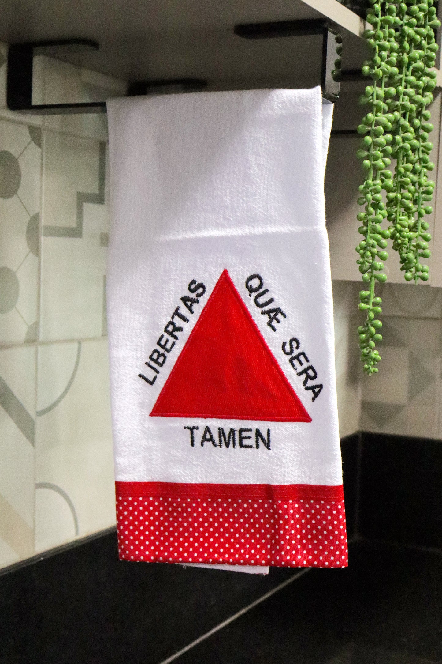 Pano de Prato Bandeira Minas Gerais Barra Vermelha
