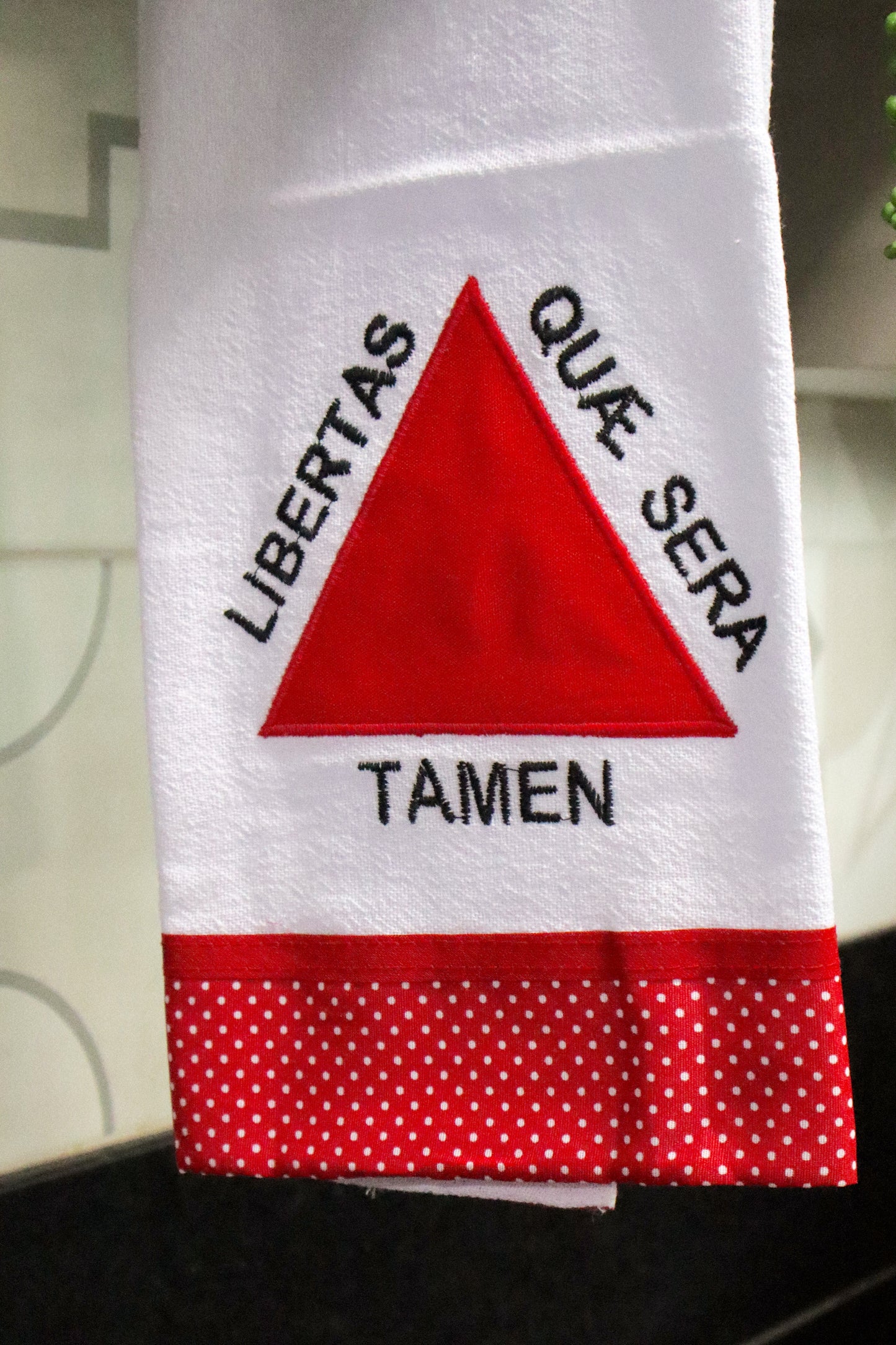 Pano de Prato Bandeira Minas Gerais Barra Vermelha