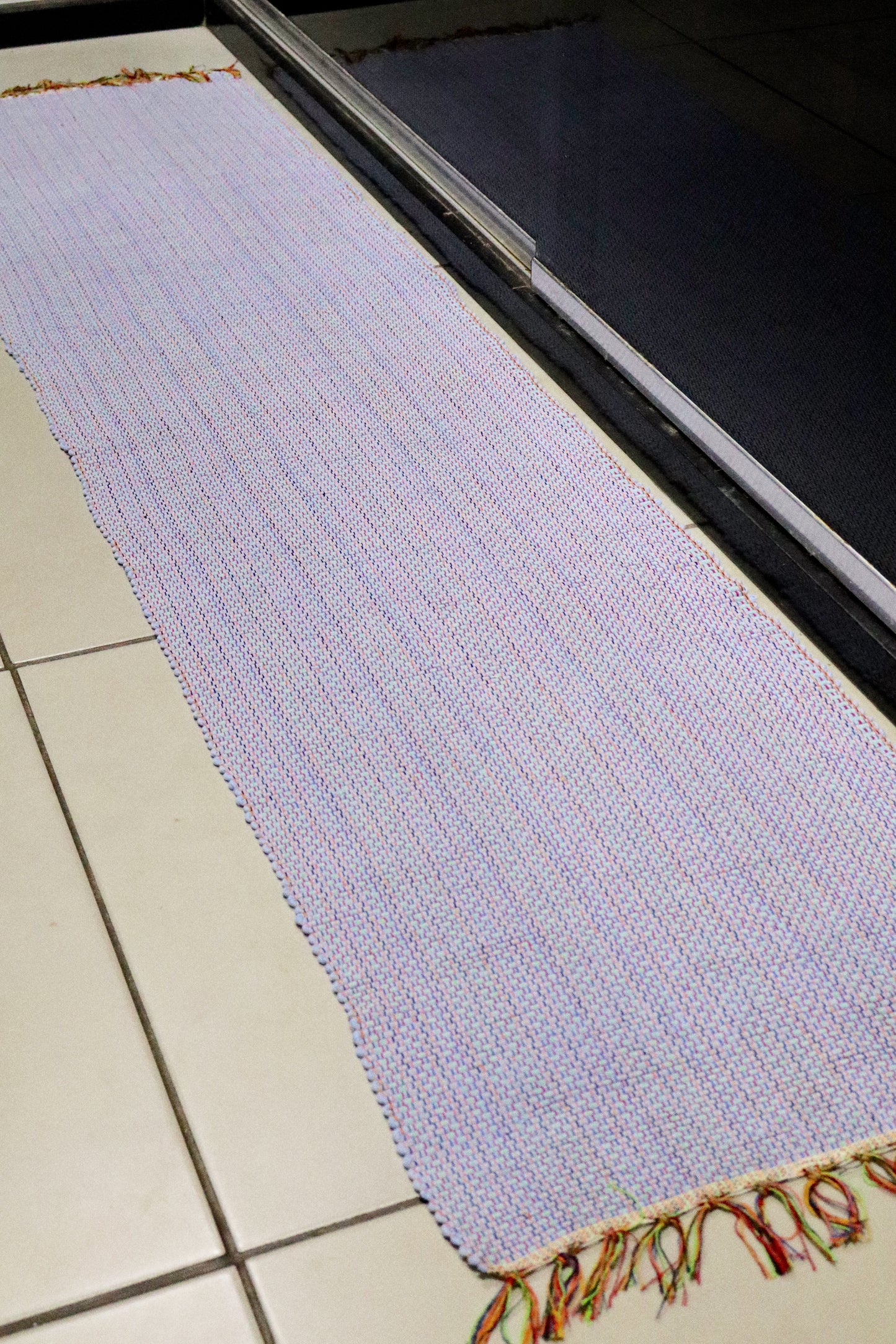 Passadeira em Malha Azul Claro 2,5m