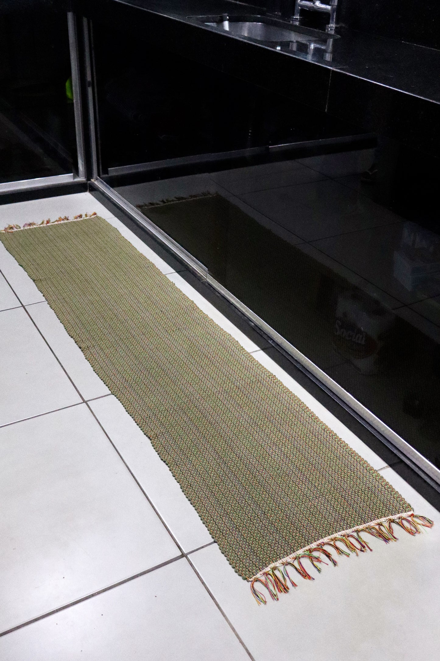 Passadeira em Malha Verde Musgo 2,5m