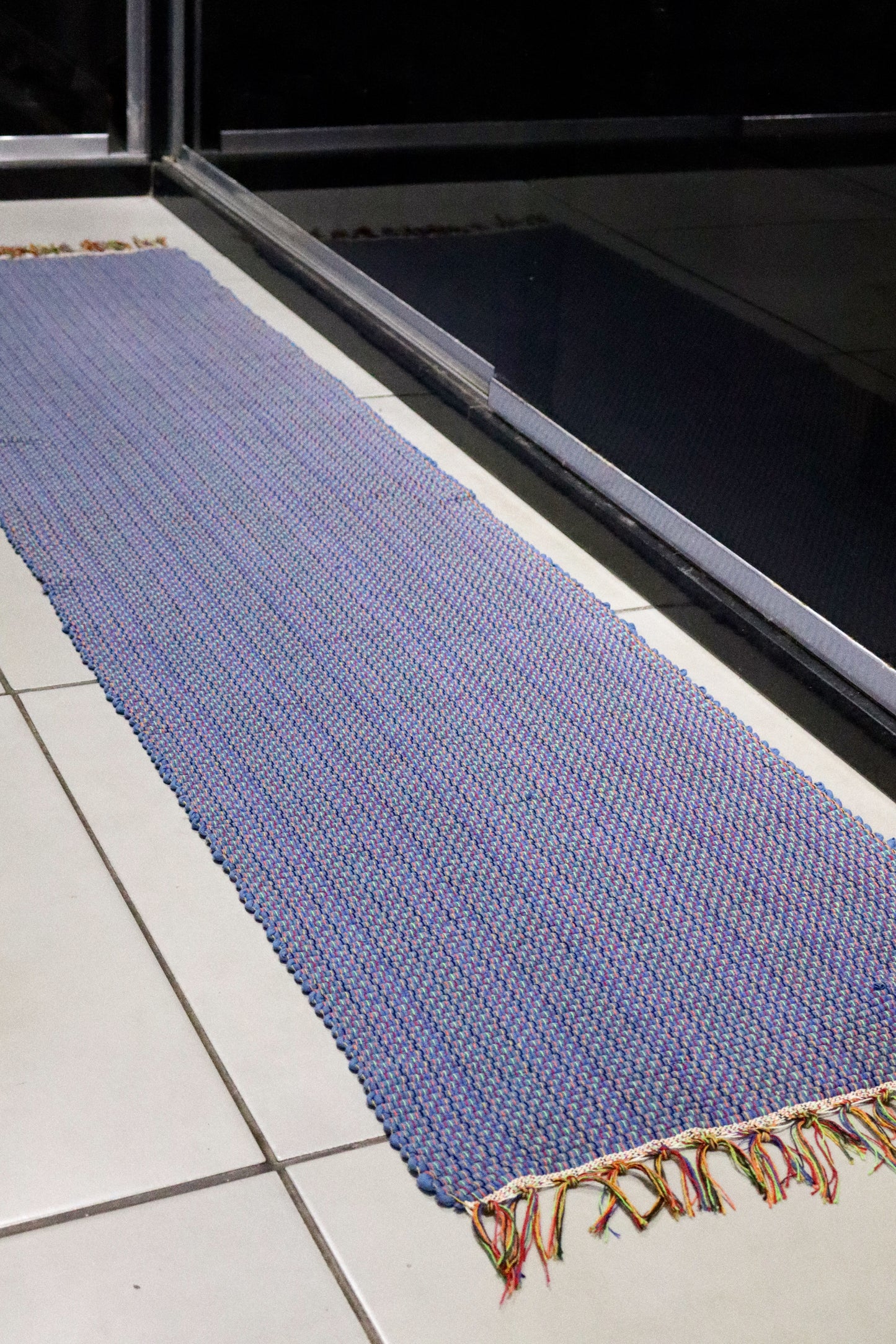 Passadeira em Malha Azul 2,0m