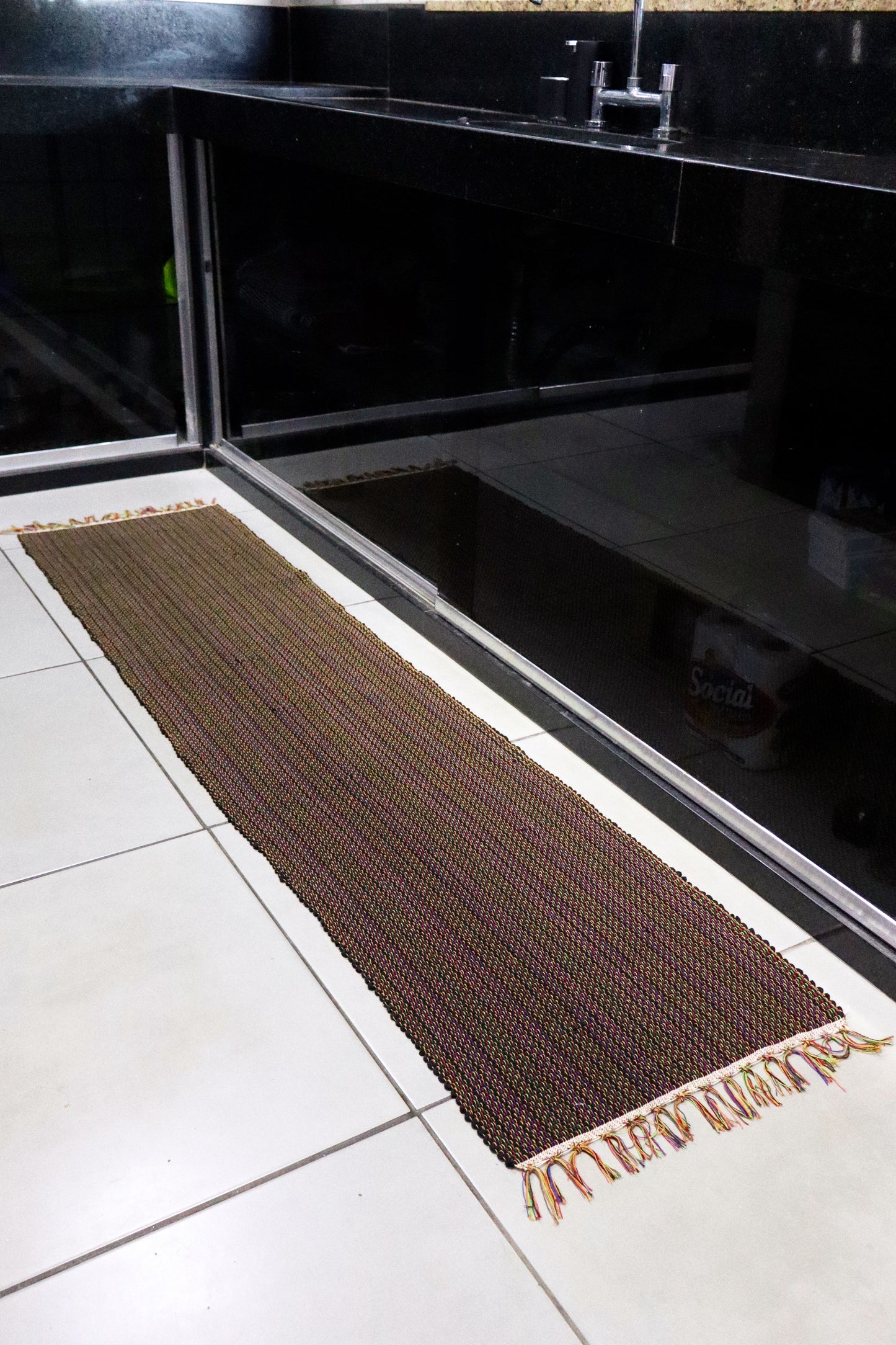 Passadeira em Malha Preta 2,5m